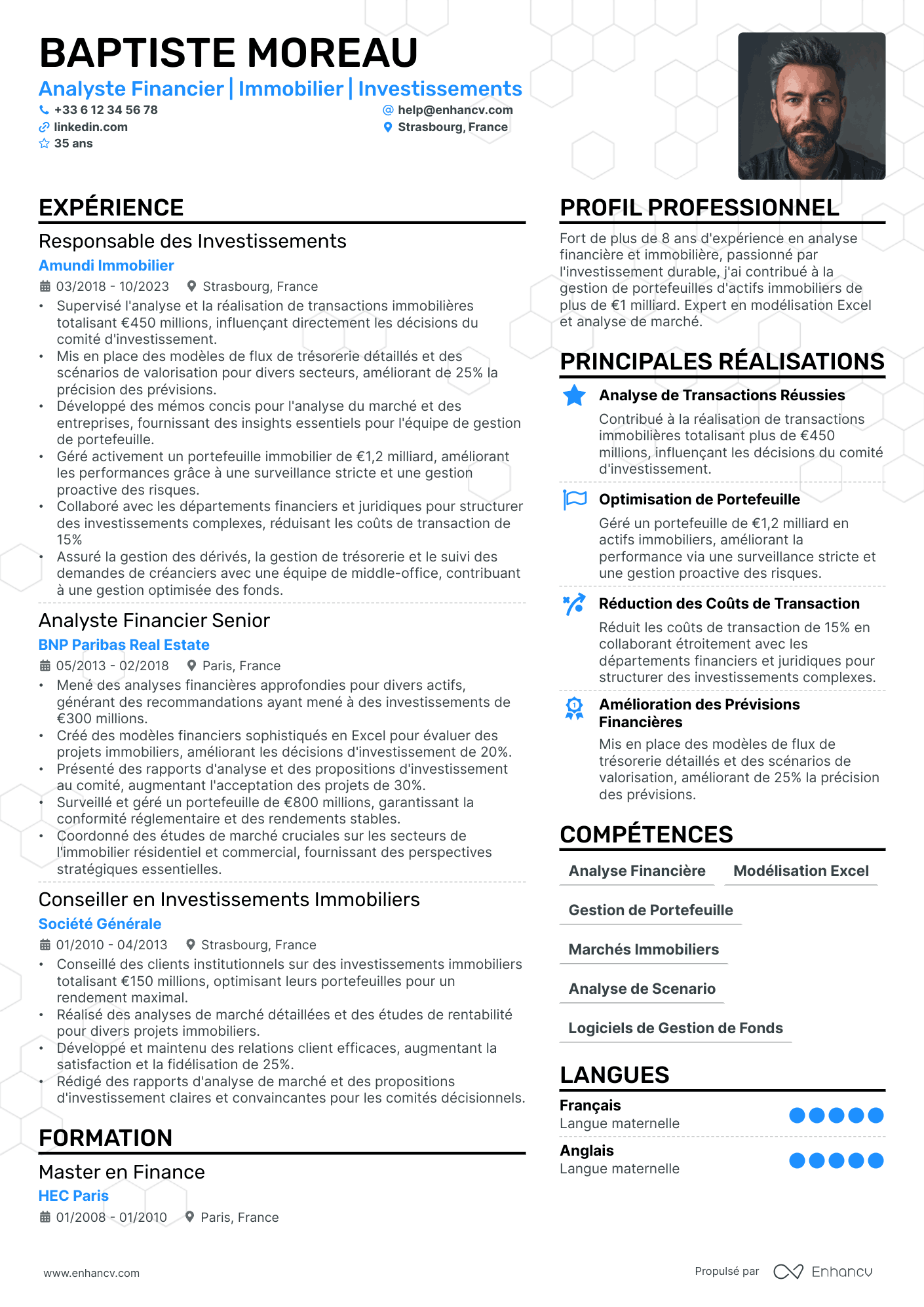 Agent Immobilier Senior Resume Example