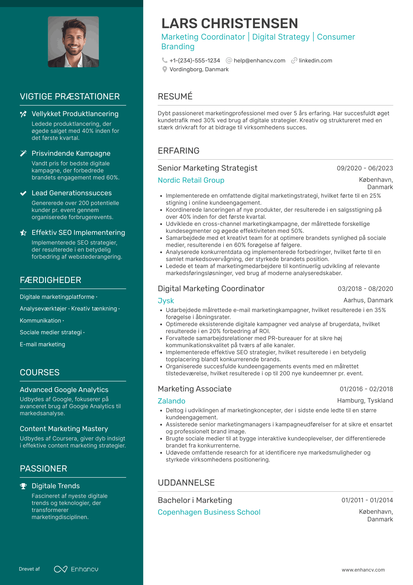 CV til Marketingkoordinator hos Ikea Resume Example