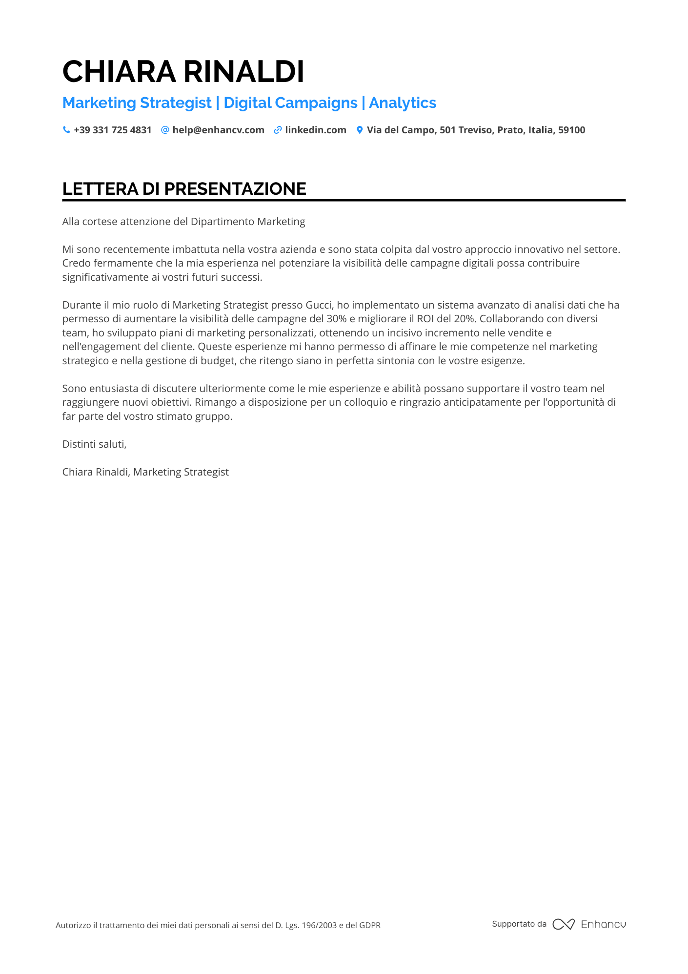 Addetto Vendite Lidl Resume Example