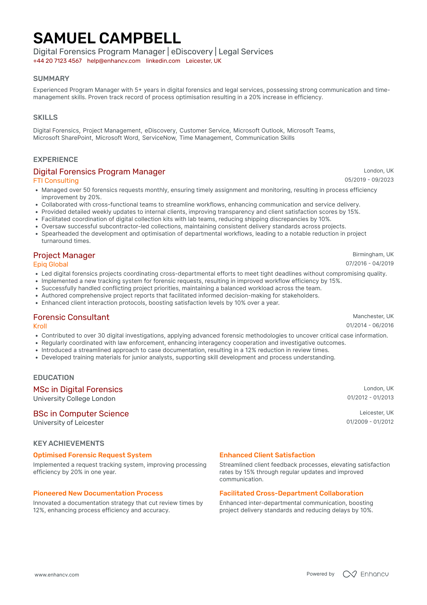 Forensic Dental Hygienist Resume Example