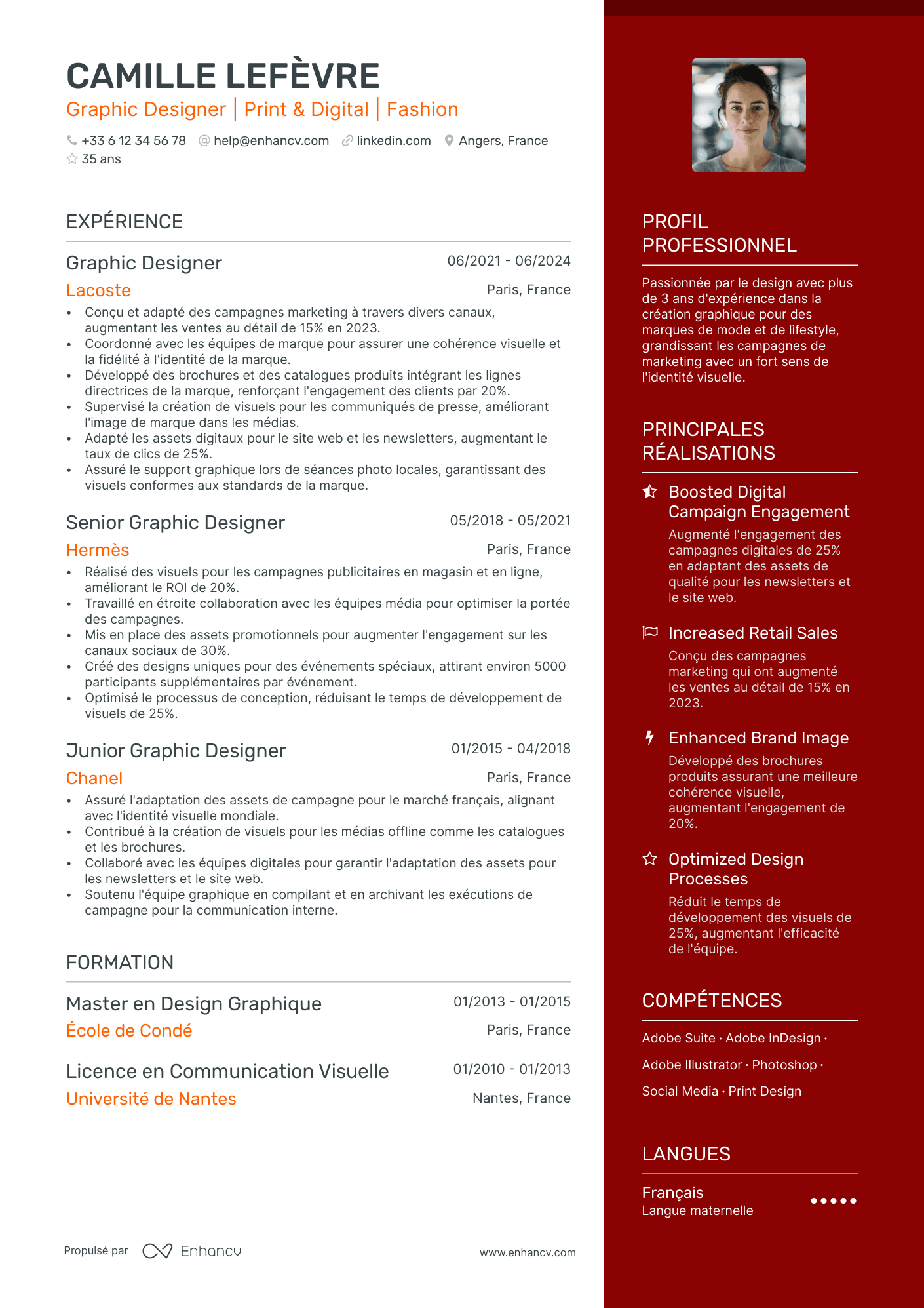 Graphiste Multimédia Resume Example