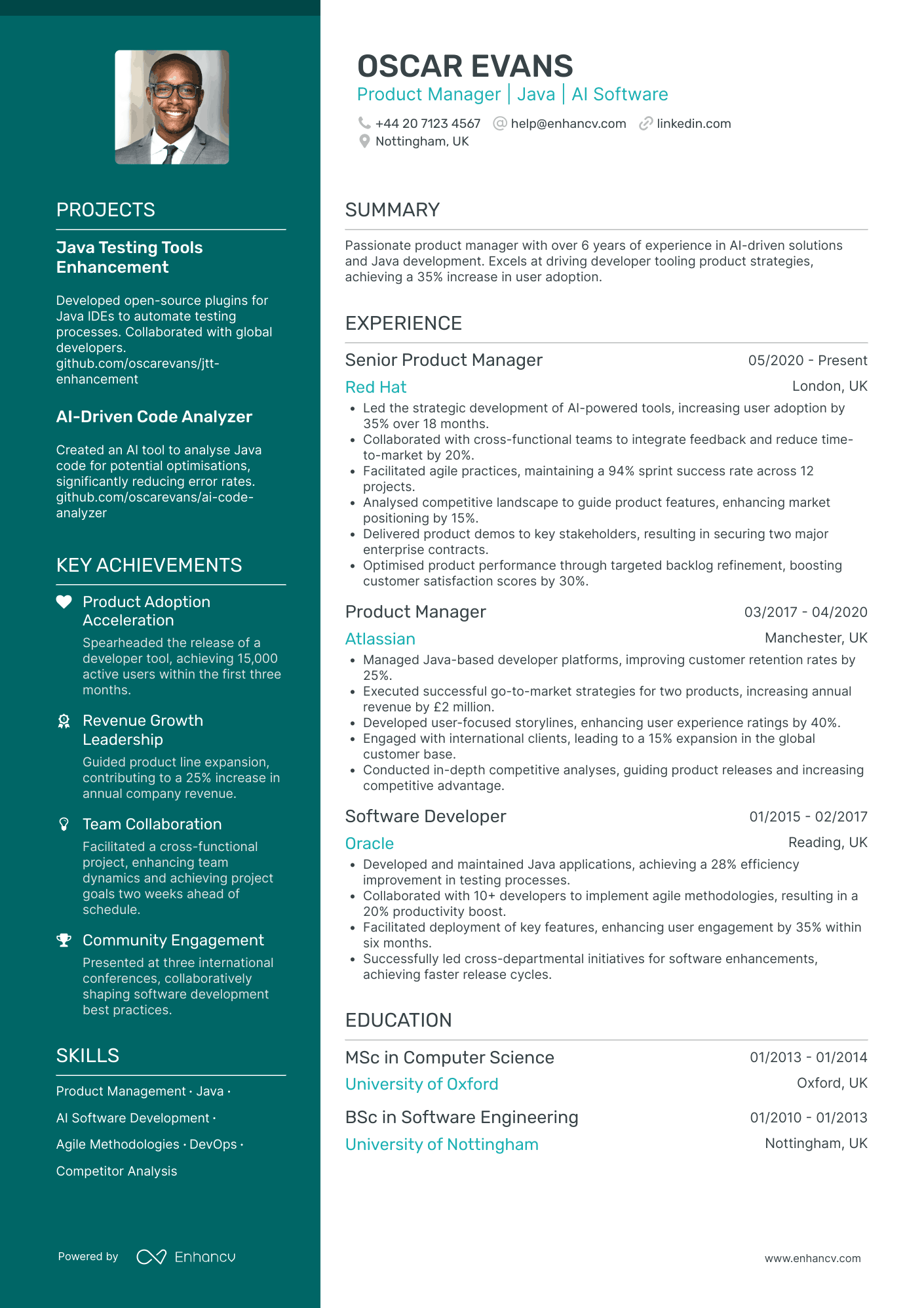 Devops Product Manager Resume Example