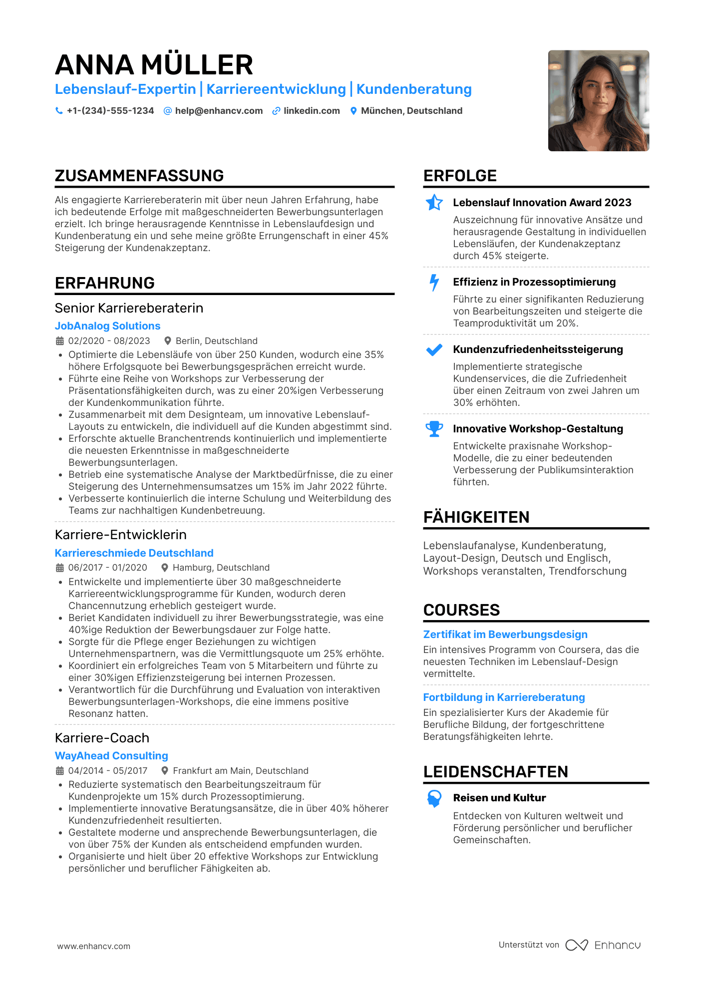Lebenslauf Sommelier Resume Example