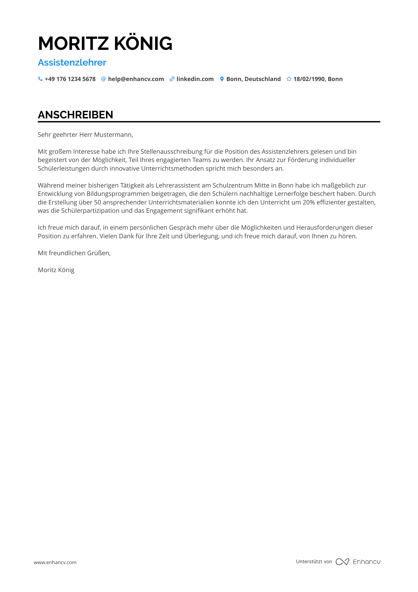 Junior Lehrer Resume Example