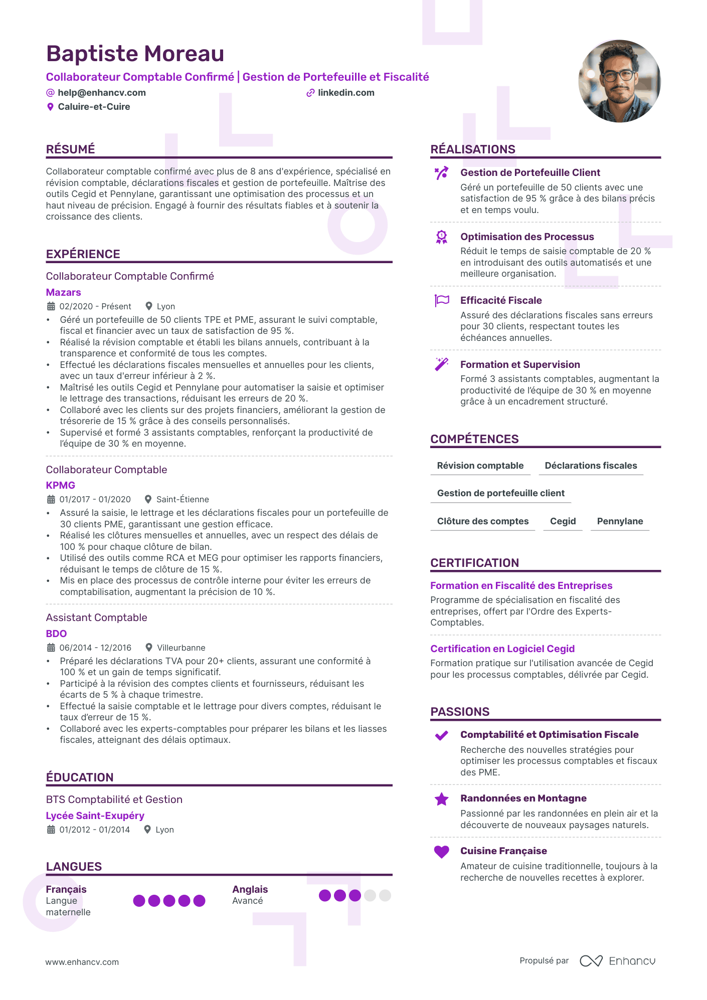 CV Collaborateur comptable Resume Example