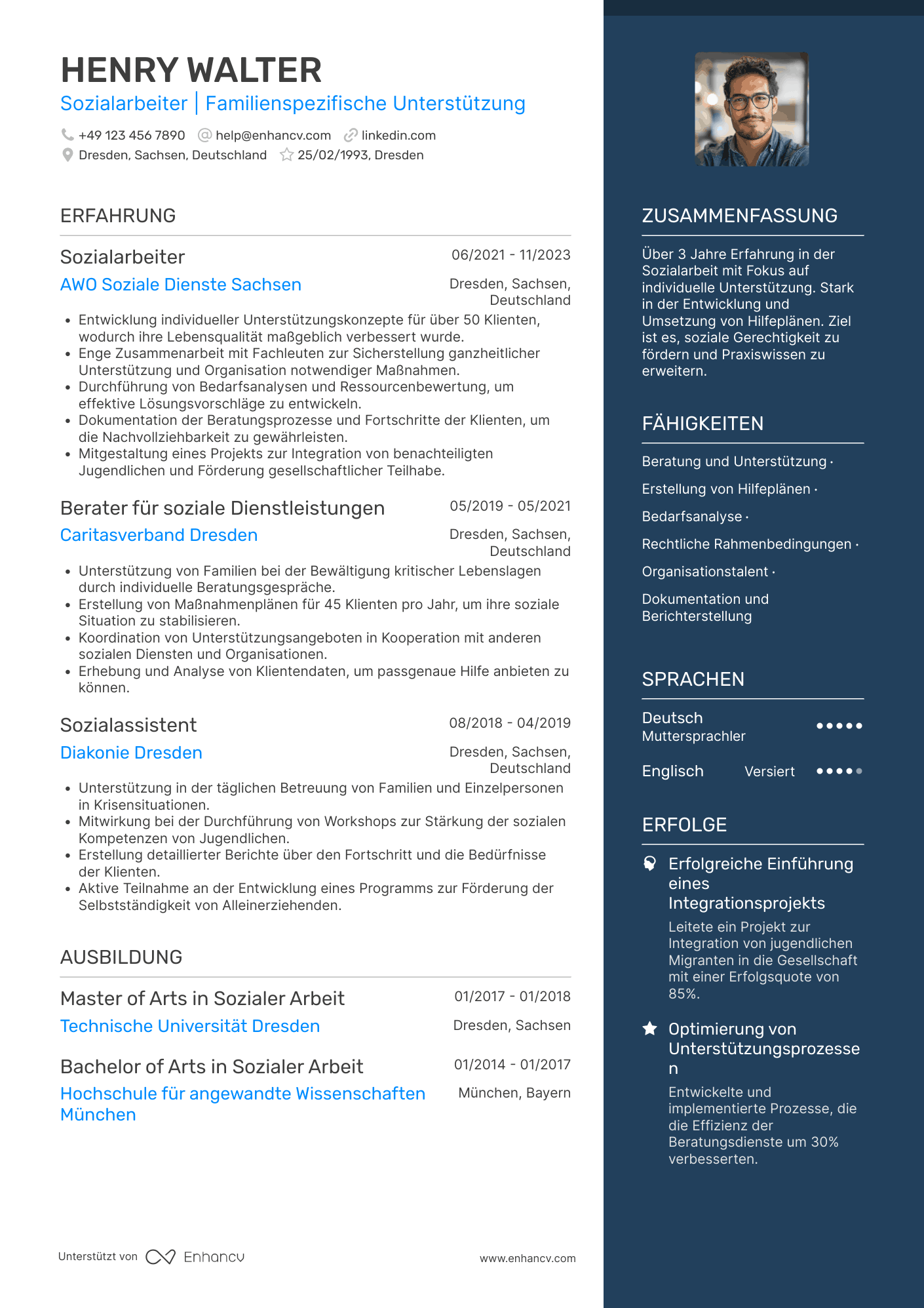 Lebenslauf als Einstiegslevel Sozialarbeiter Resume Example