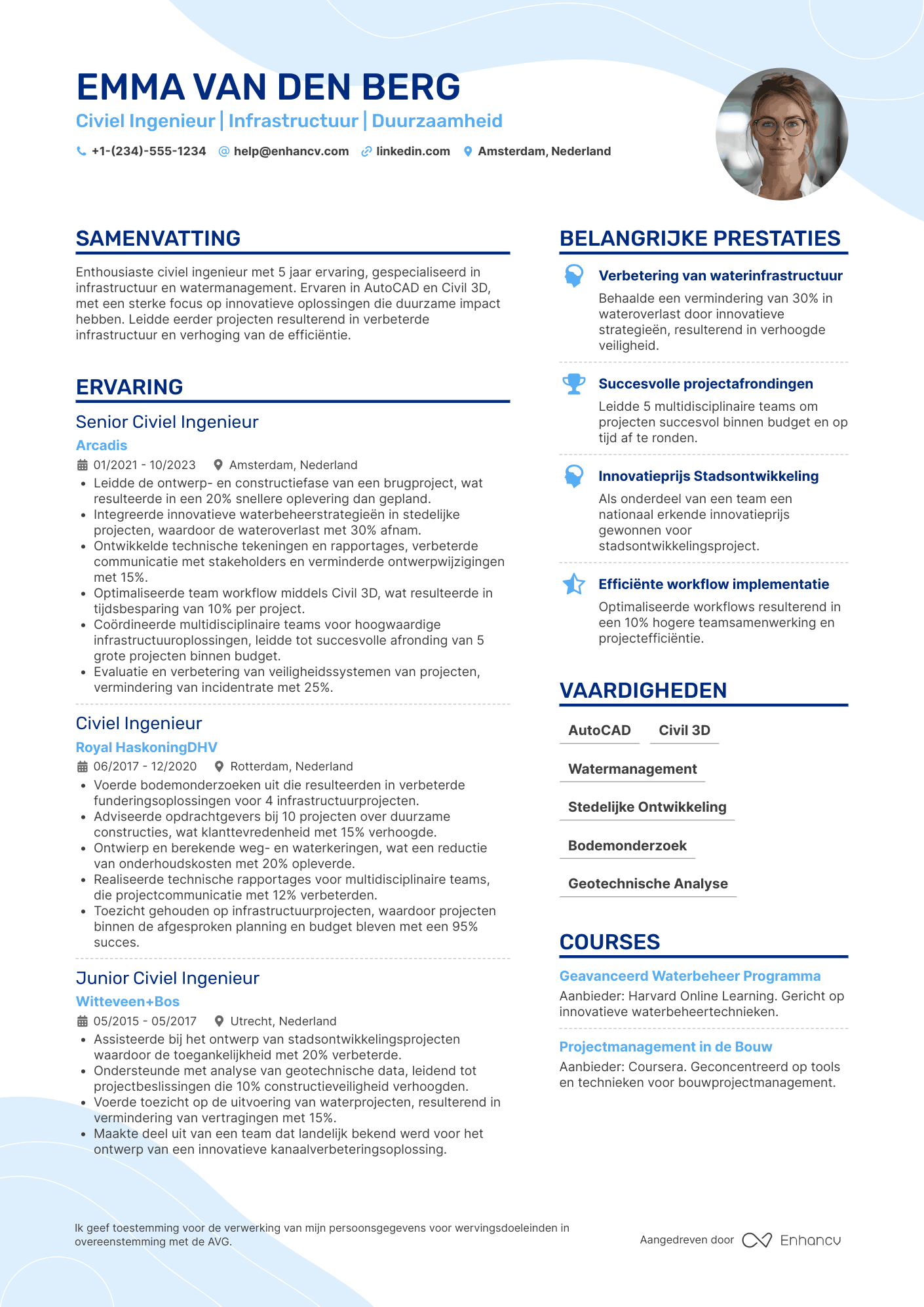 CV voor Civiel Ingenieur Ingenieursbureau Resume Example