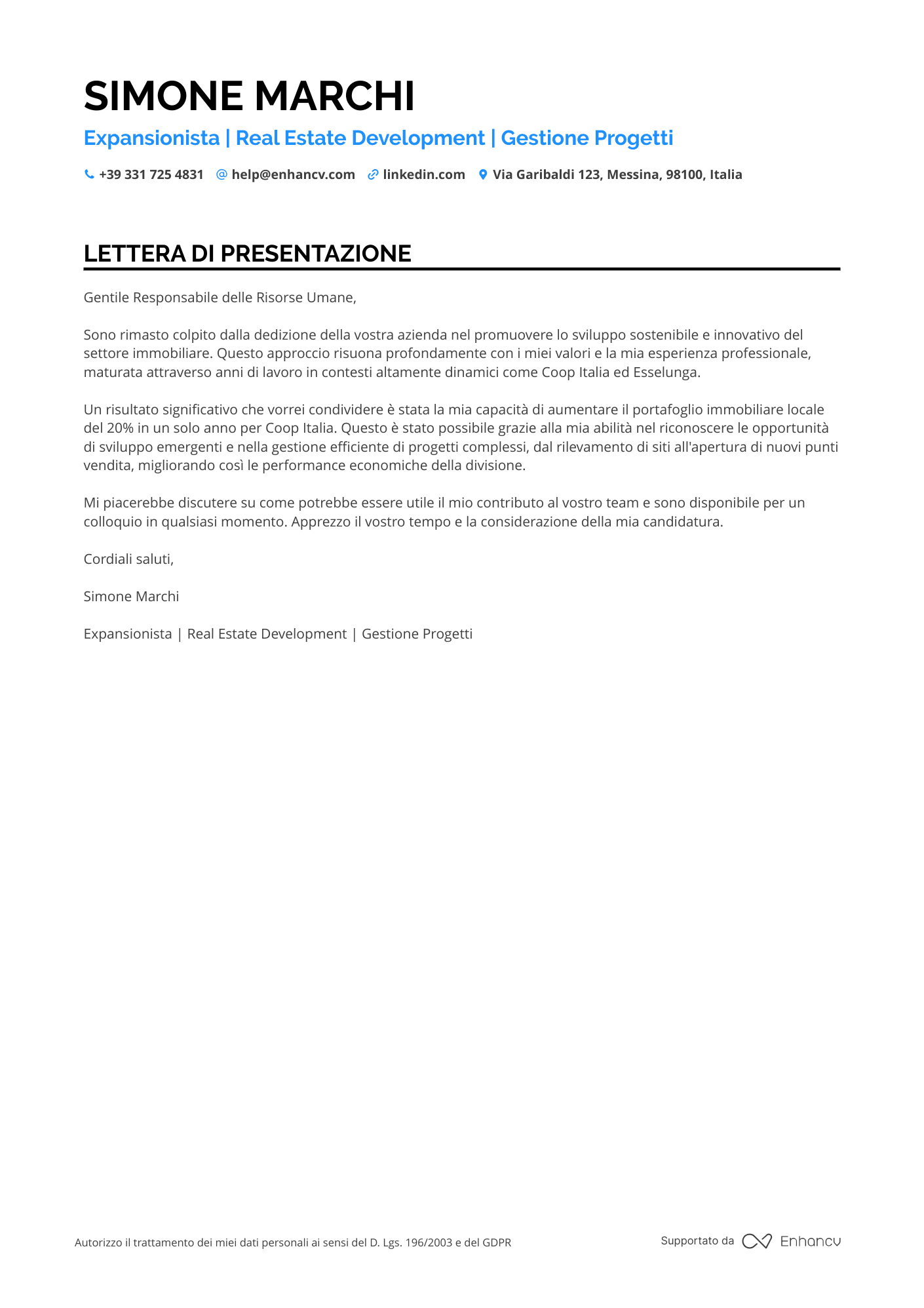 Eurospin Junior Resume Example