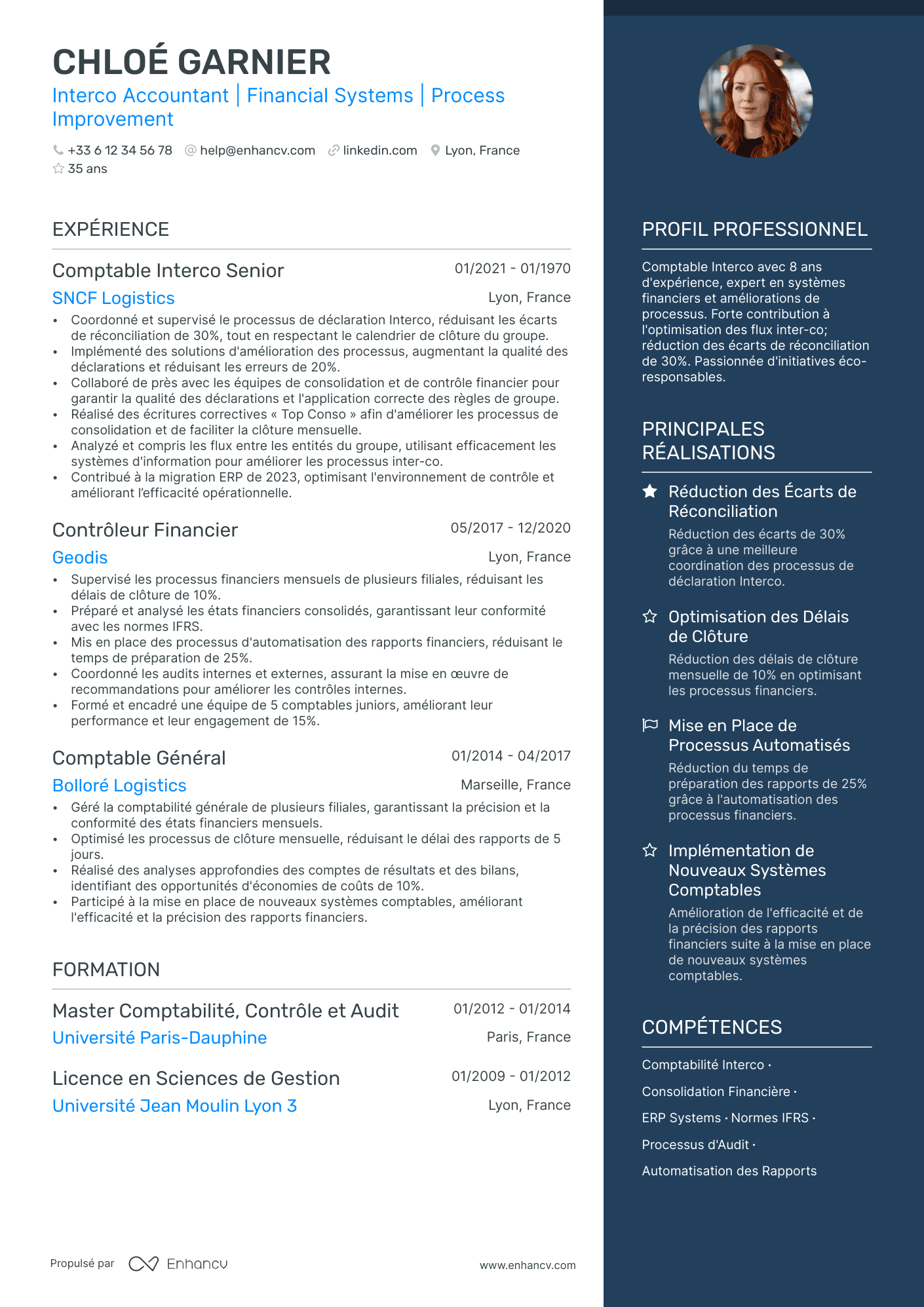 Comptable Clients Resume Example