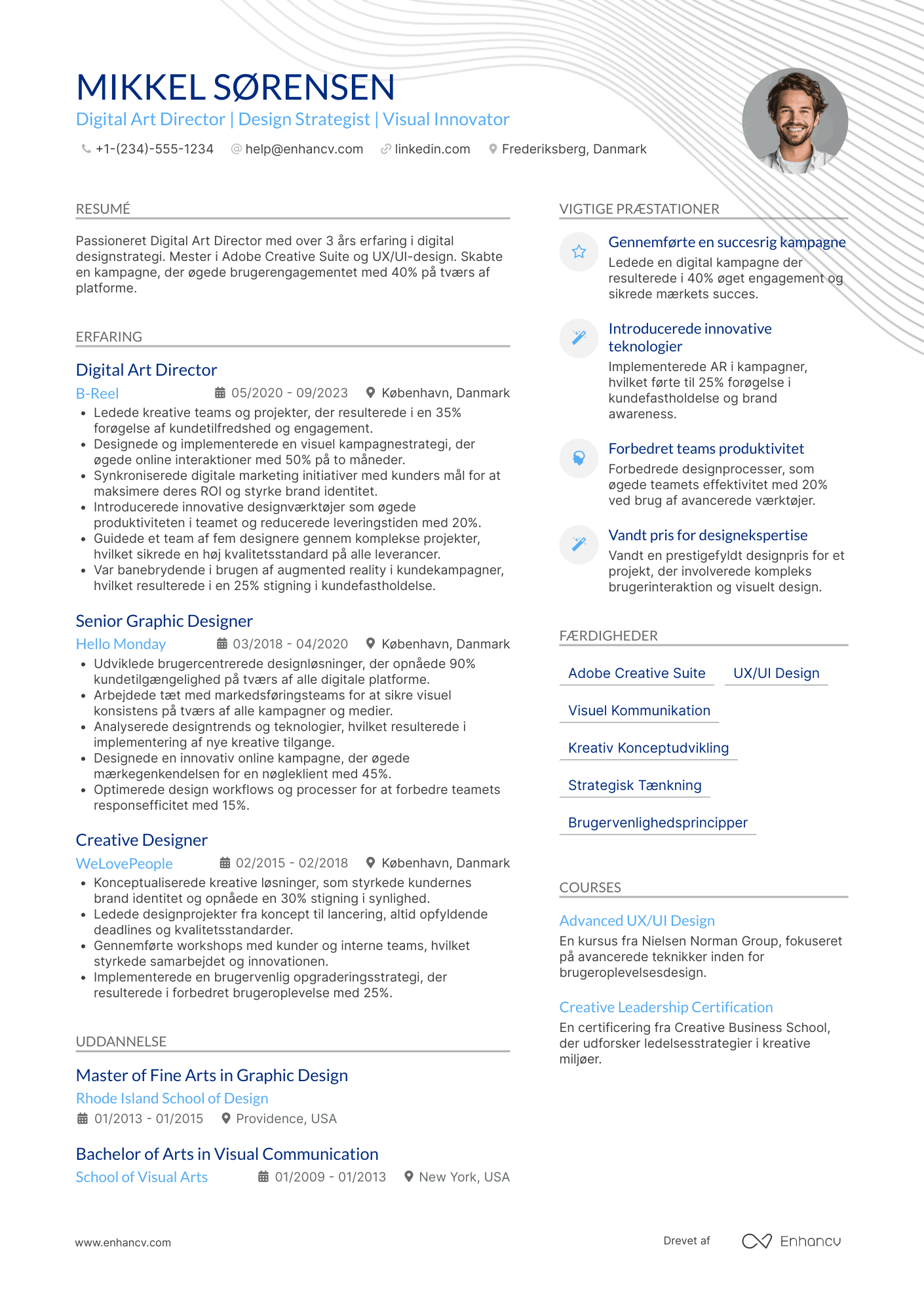 CV til Digital art director Resume Example