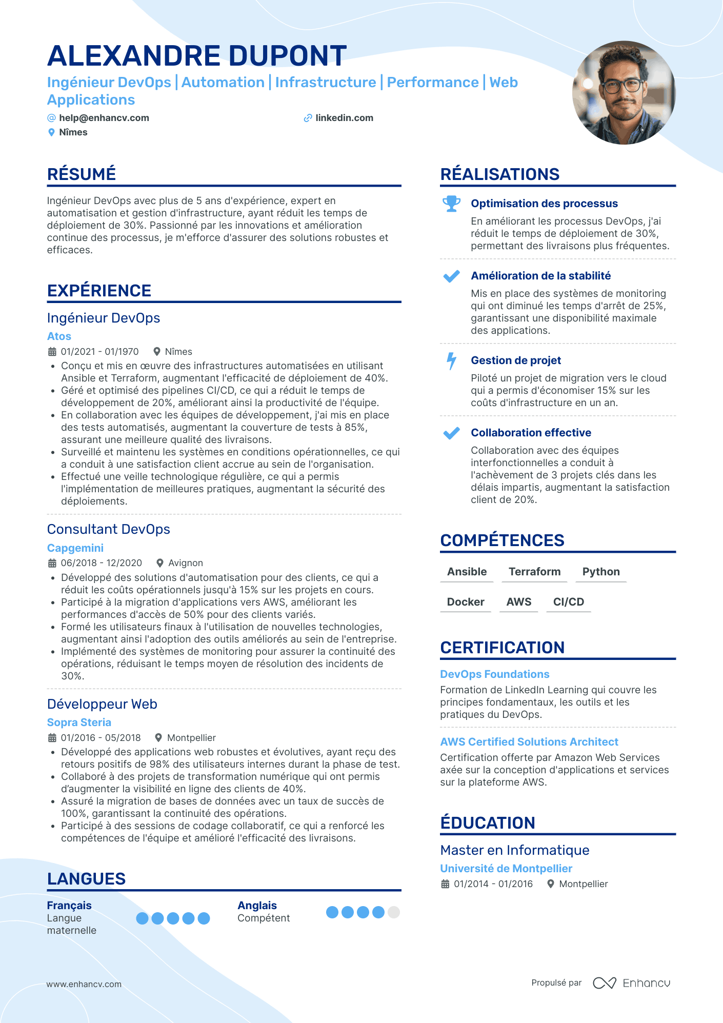 Développeur Semi Senior Resume Example