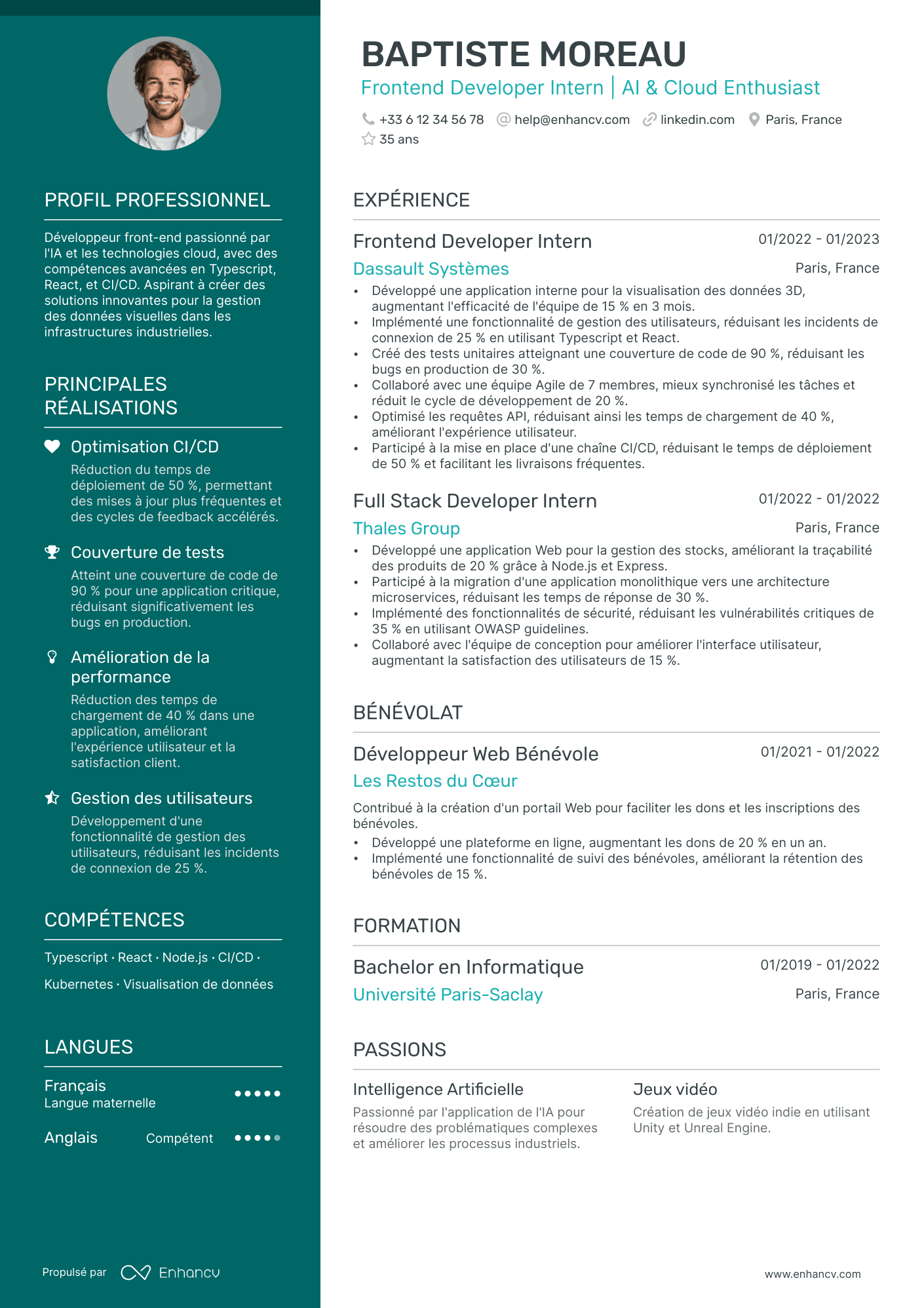 Stage Ingénieur Logiciel Resume Example