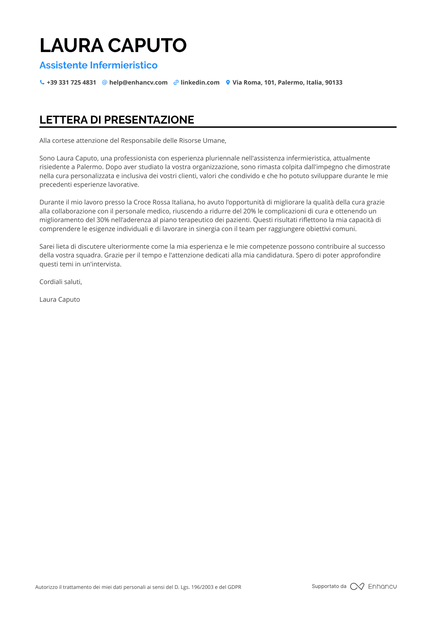 Badante Notturno Resume Example