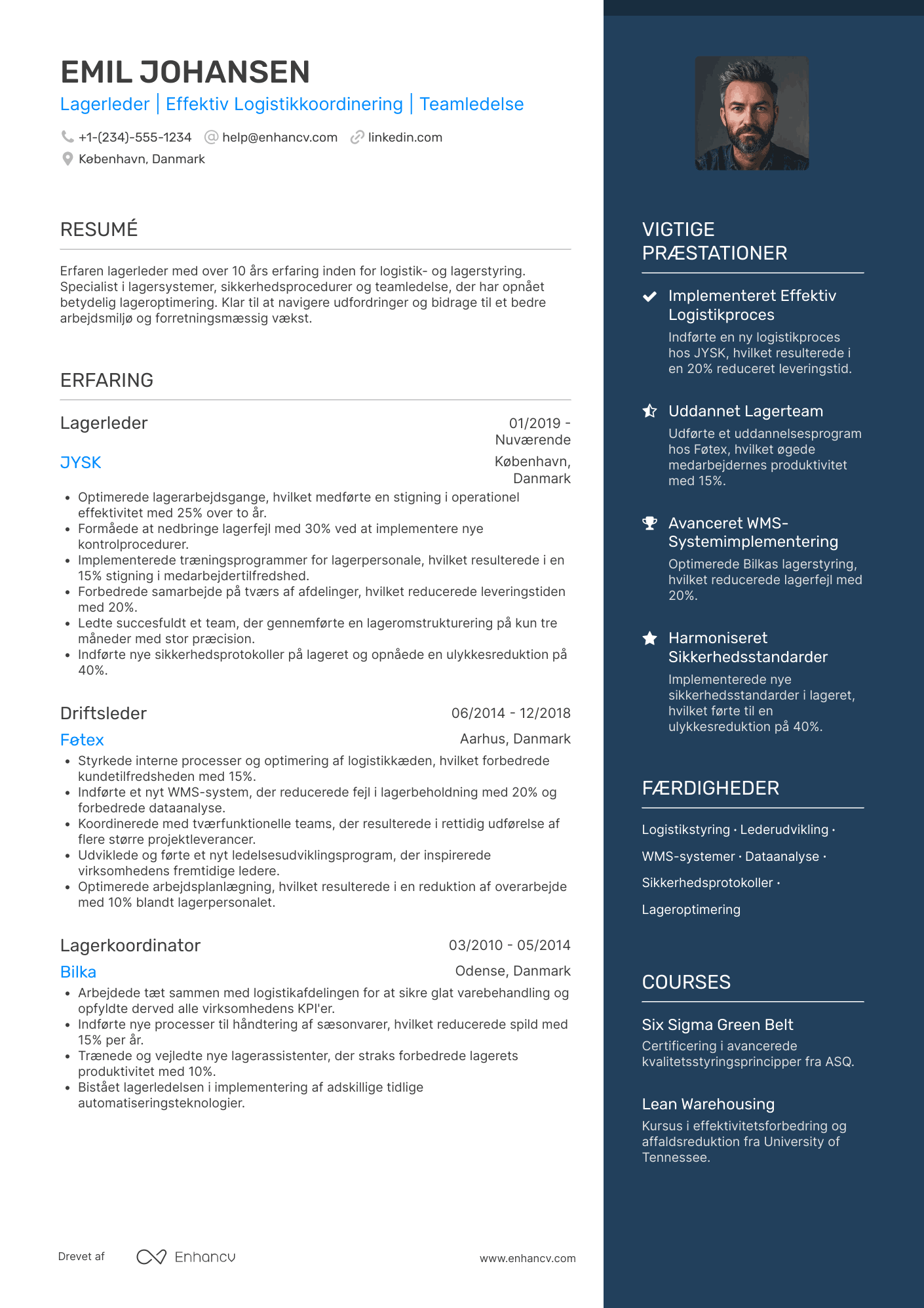 CV til Lagerleder hos Ikea Resume Example