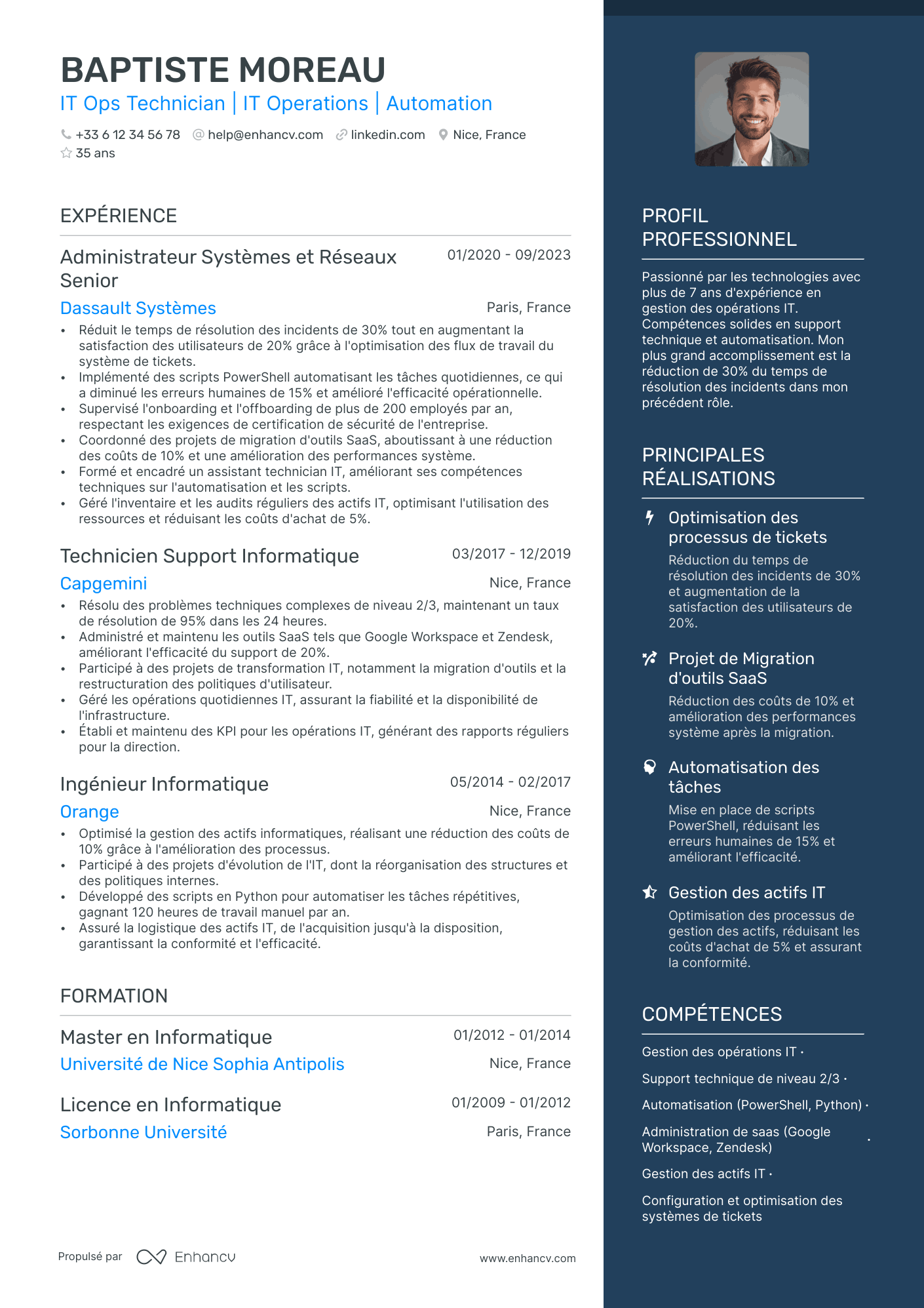 Technicien Informatique Débutant Resume Example