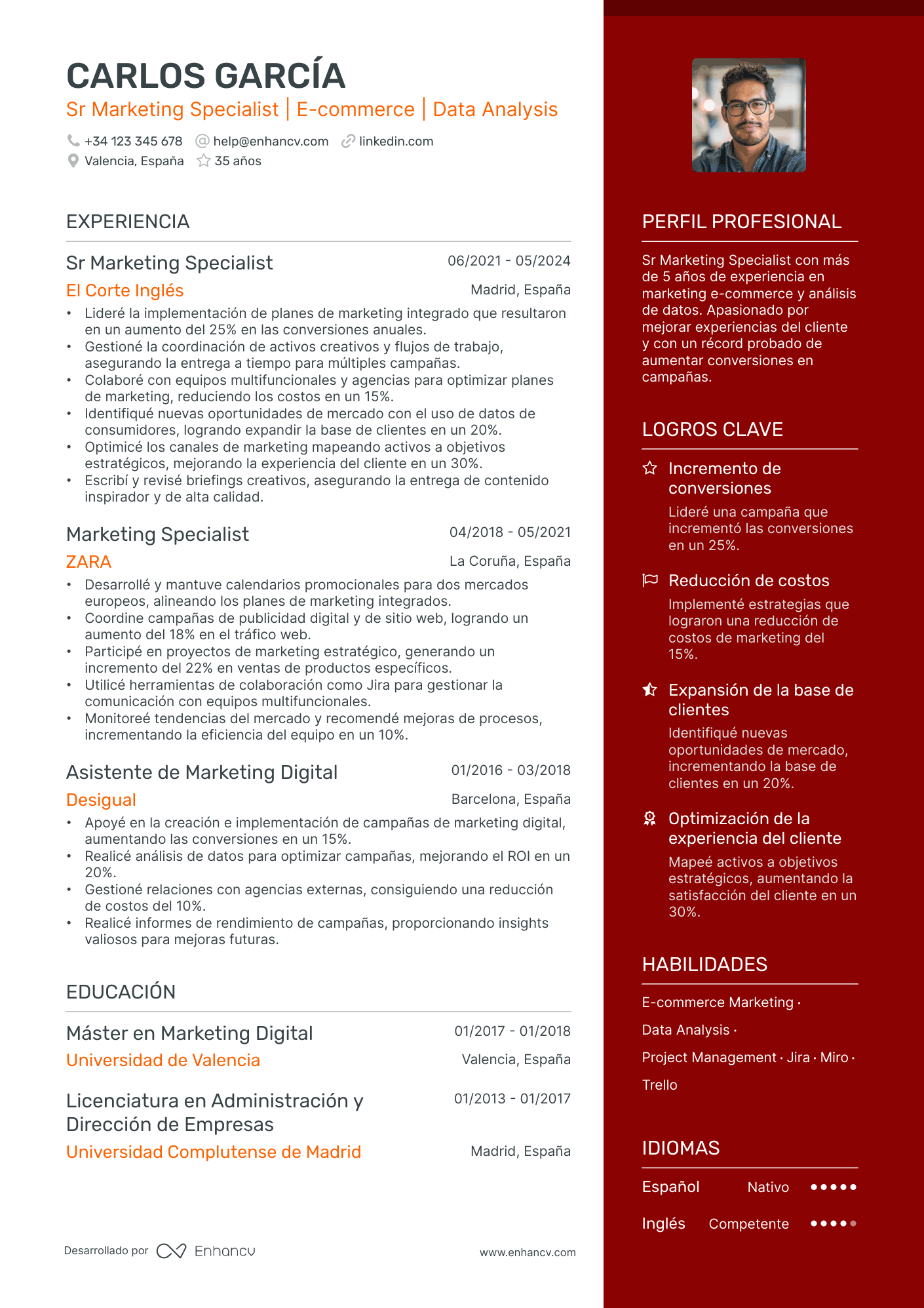 Marketing Estratégico Resume Example