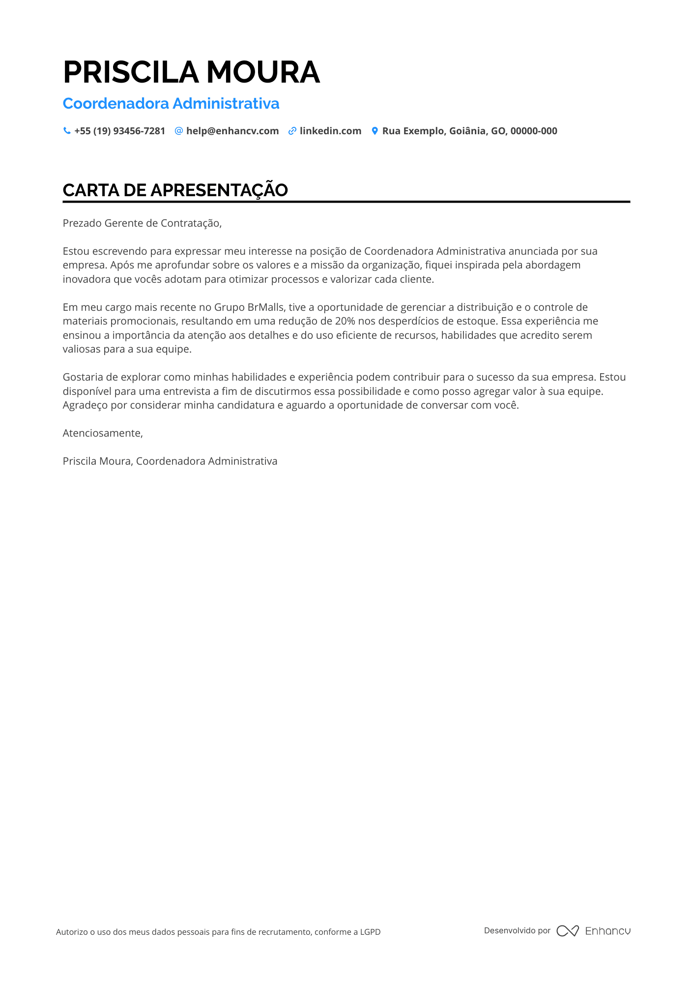 Assistente de RH em Vendas Resume Example