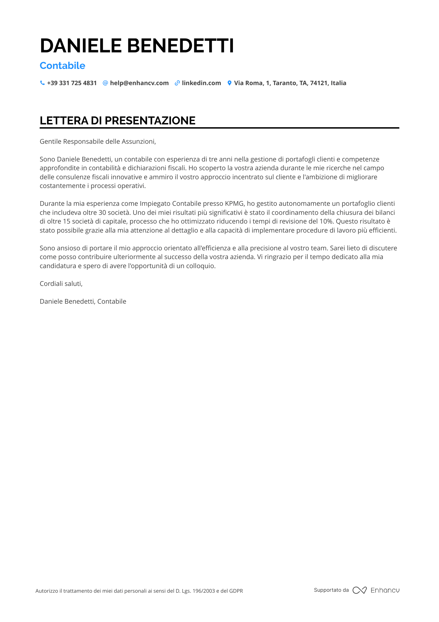 Zara Junior Resume Example