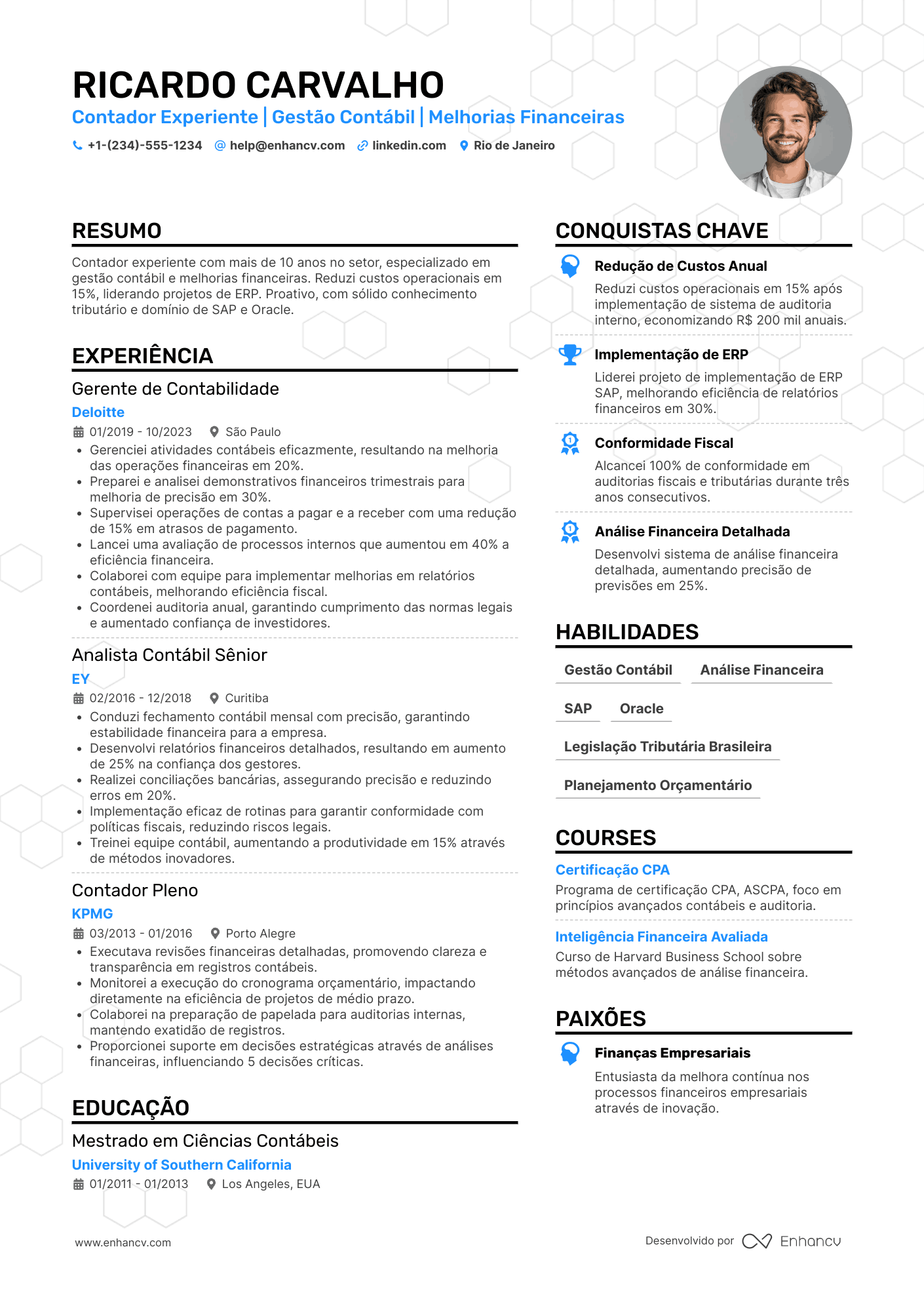 Currículo de contador Resume Example