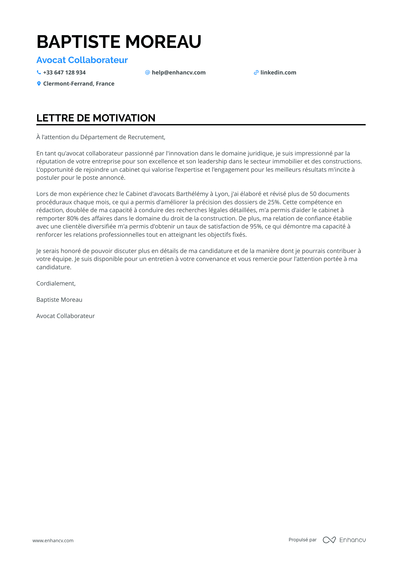 Avocat collaborateur Resume Example