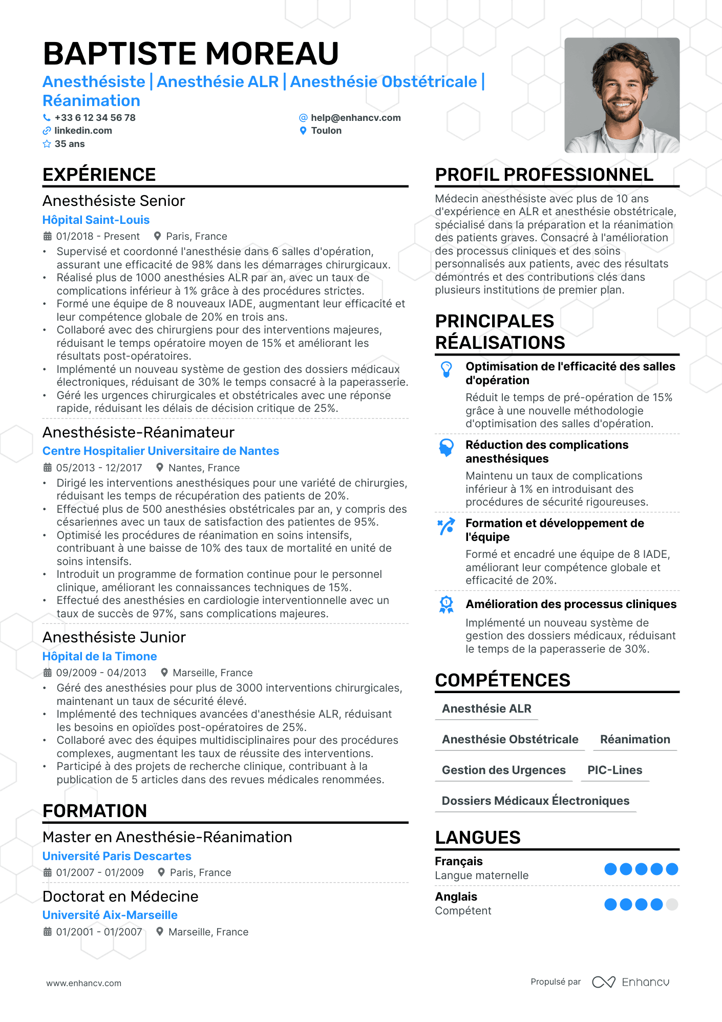 Médecin Anesthésiste Resume Example