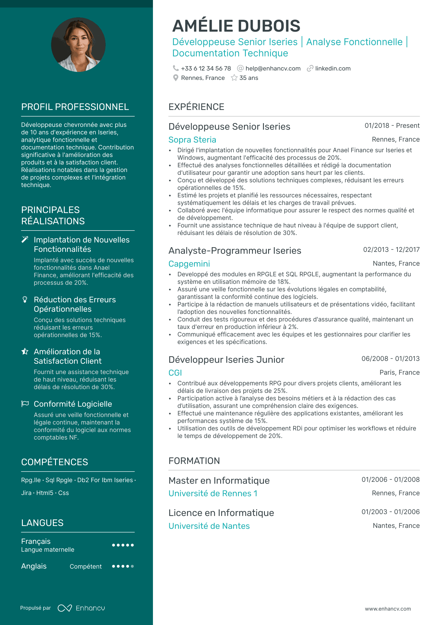 Consultant Informatique Resume Example