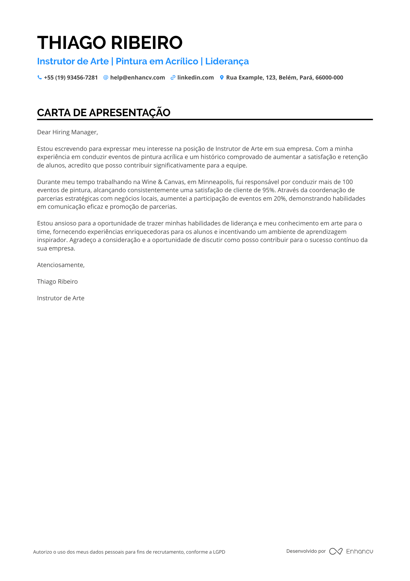 Pintor de Arte Abstracta Resume Example