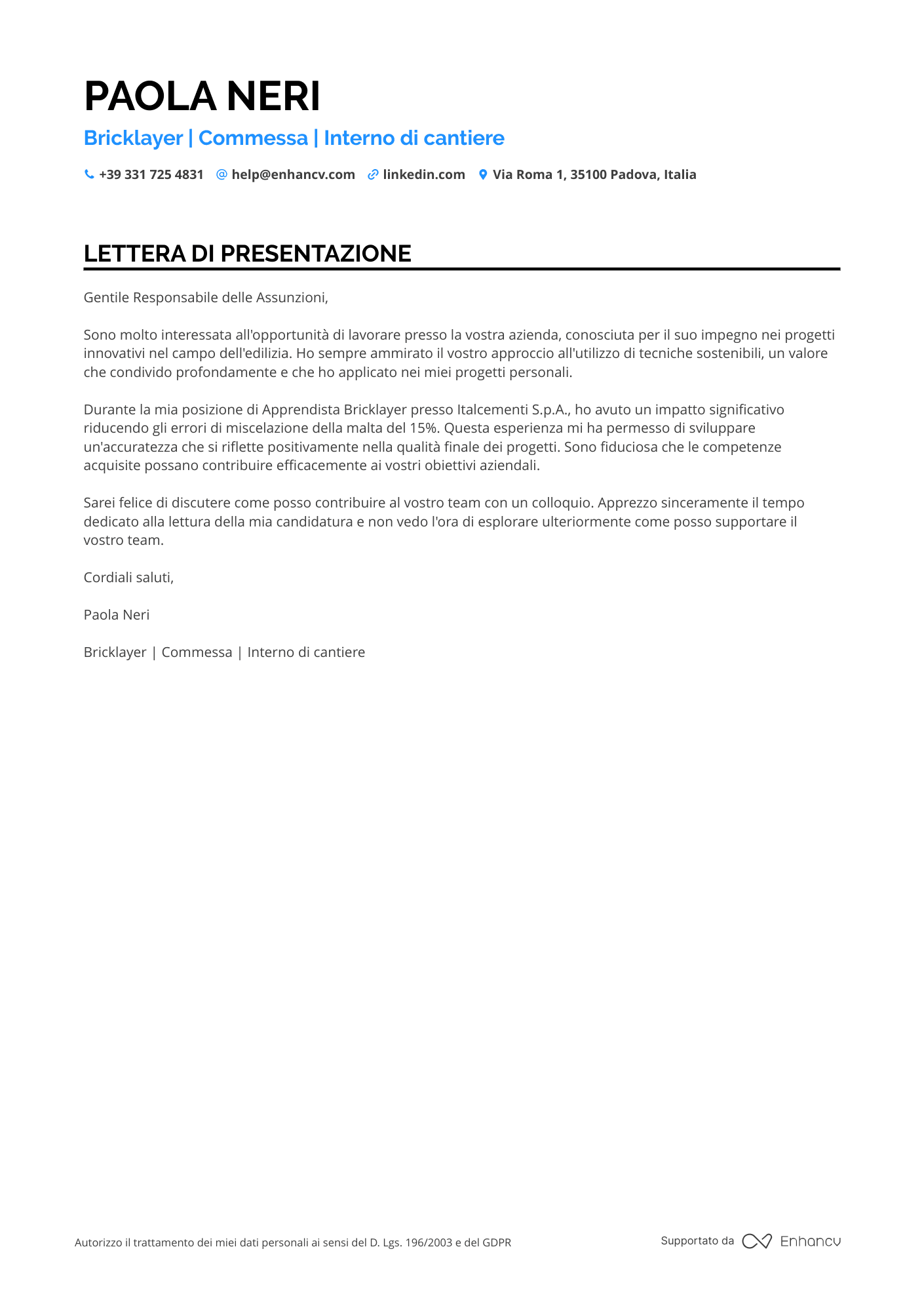 Muratore Junior Resume Example