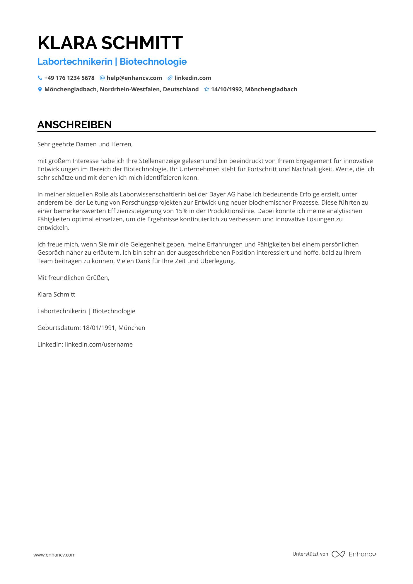 Einsteiger Wissenschaftler Resume Example