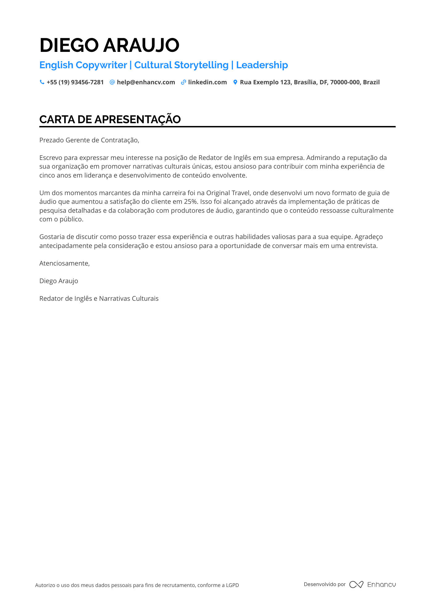 Guia de Turismo de Arte Resume Example