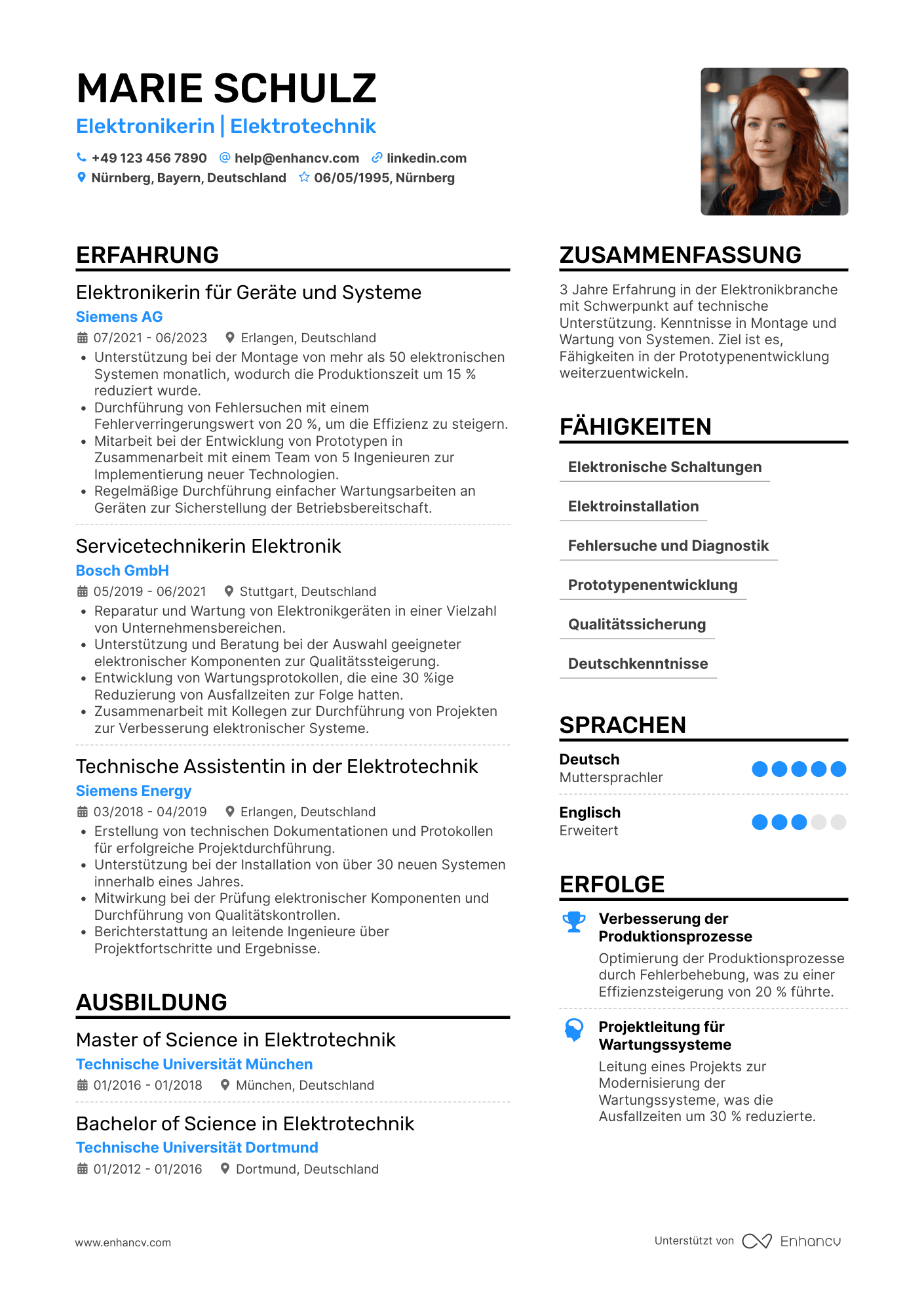 Lebenslauf als Einstiegslevel Elektroniker Resume Example