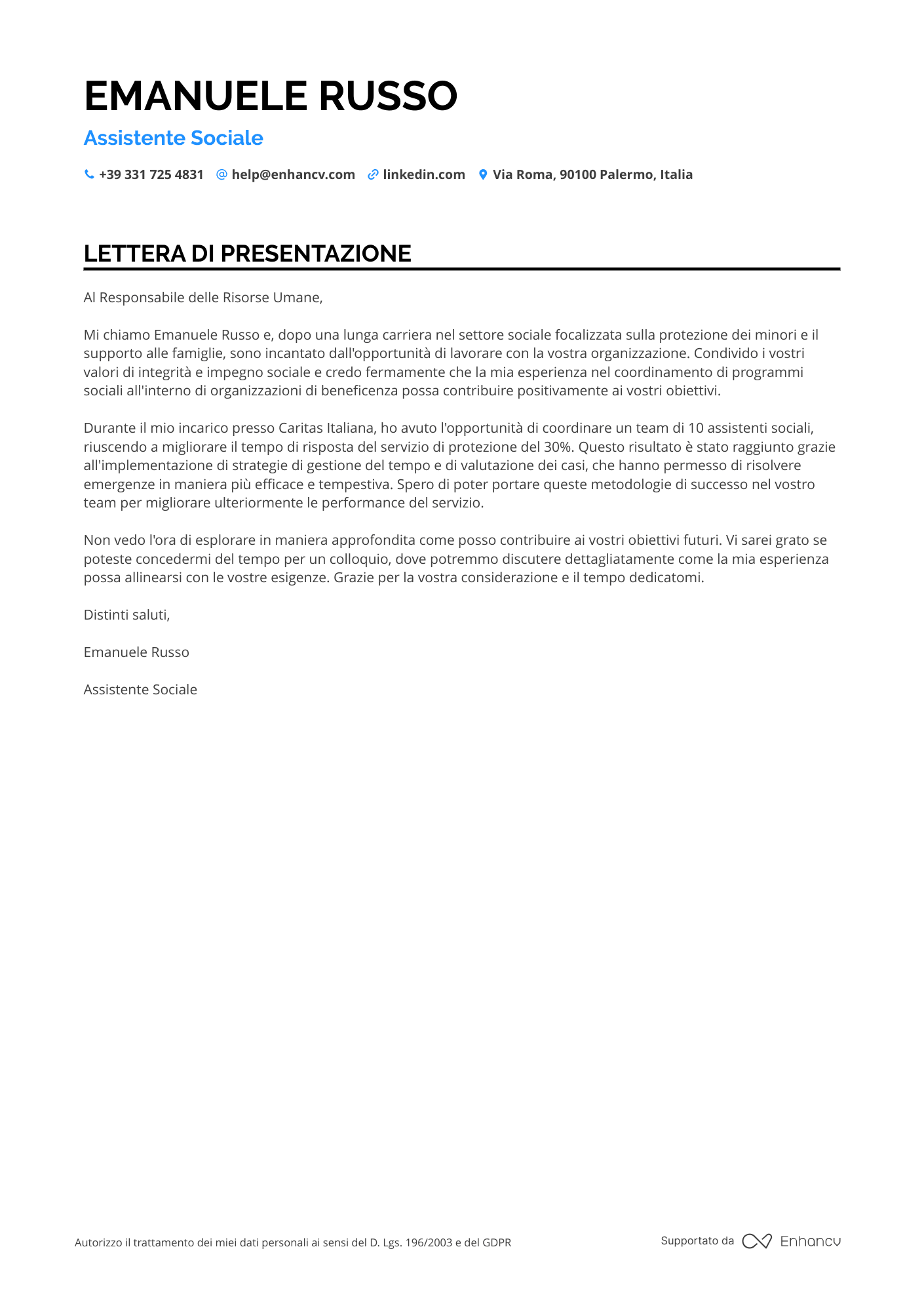 Coop Senior Resume Example