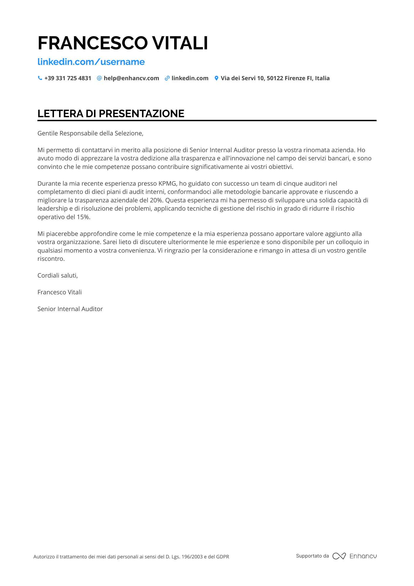 Banca Junior Resume Example