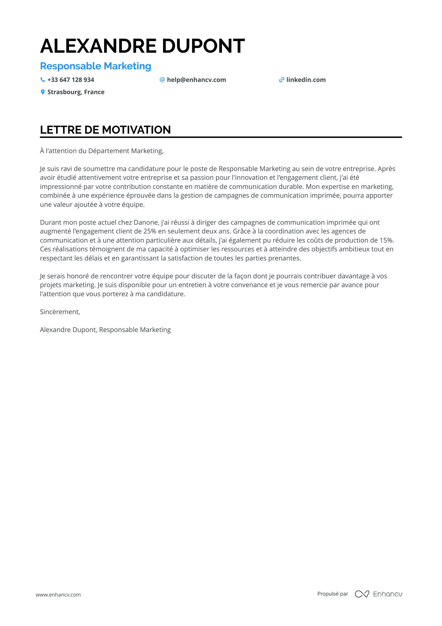 Assistant Marketing Resume Example