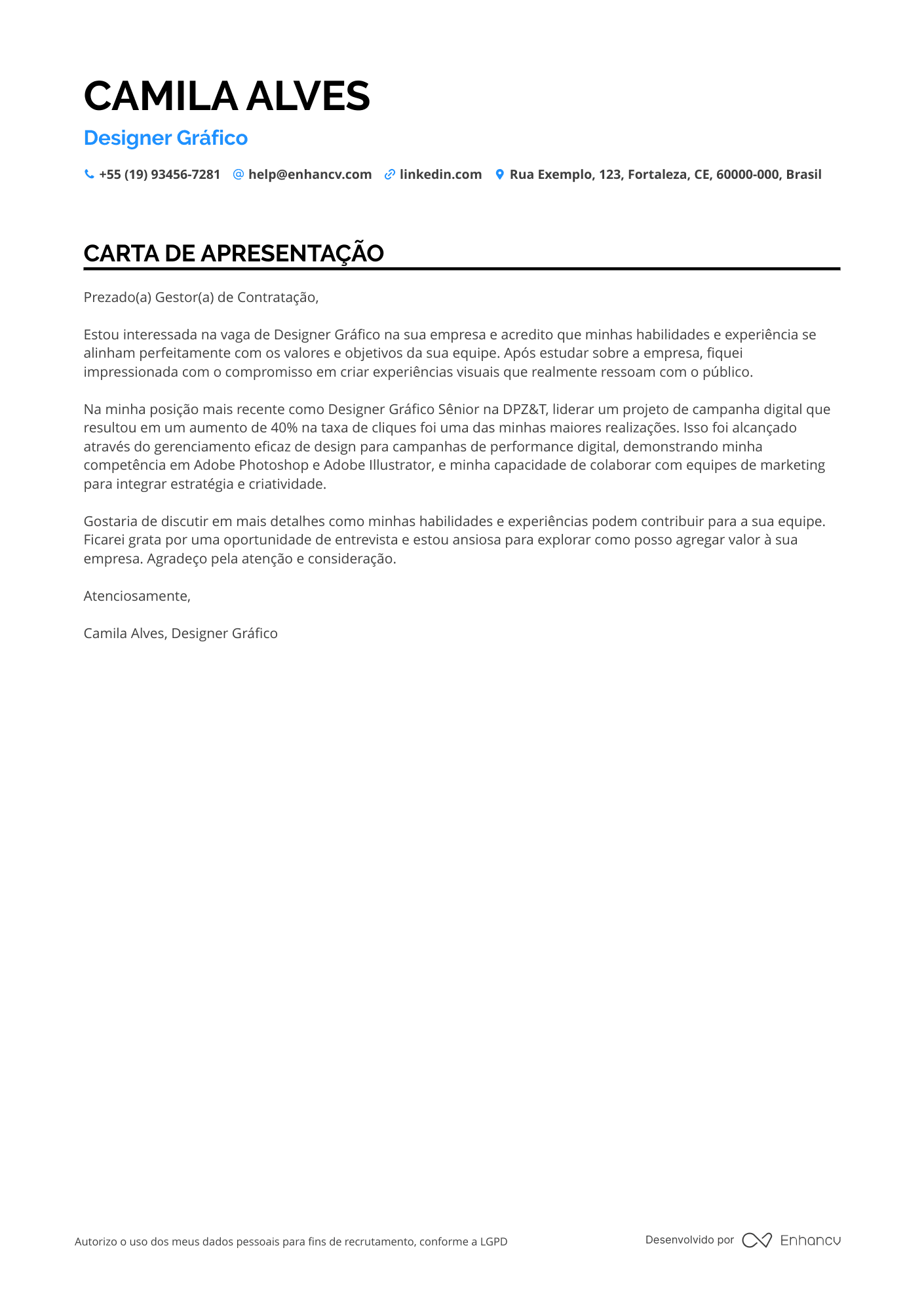 Ilustrador de Mídias Sociais Resume Example