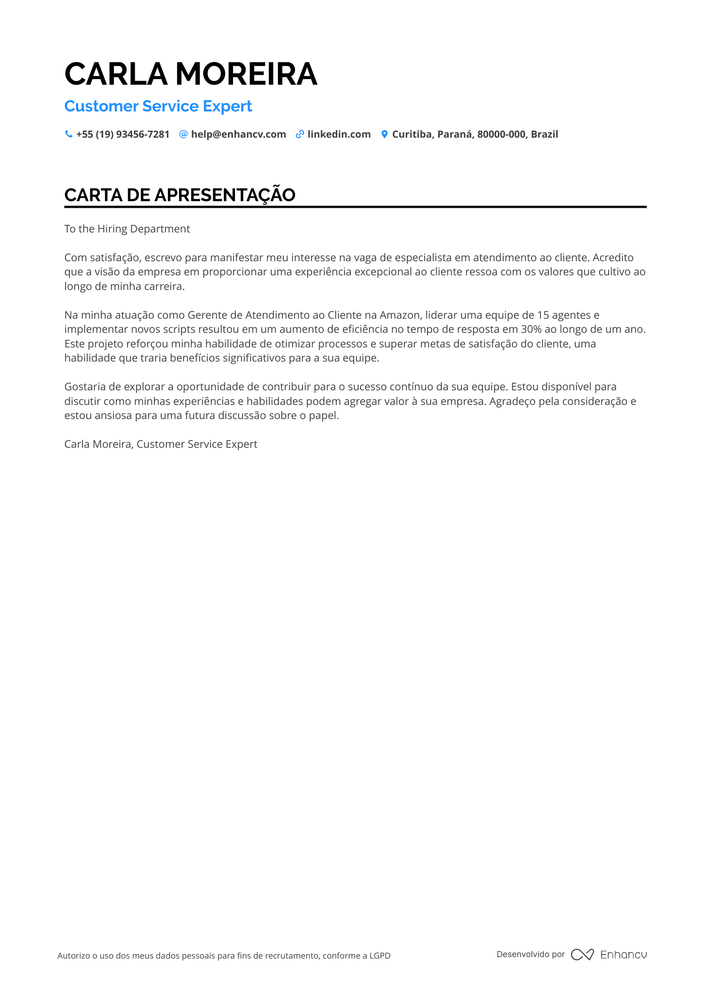 Pesquisador Meio período Resume Example