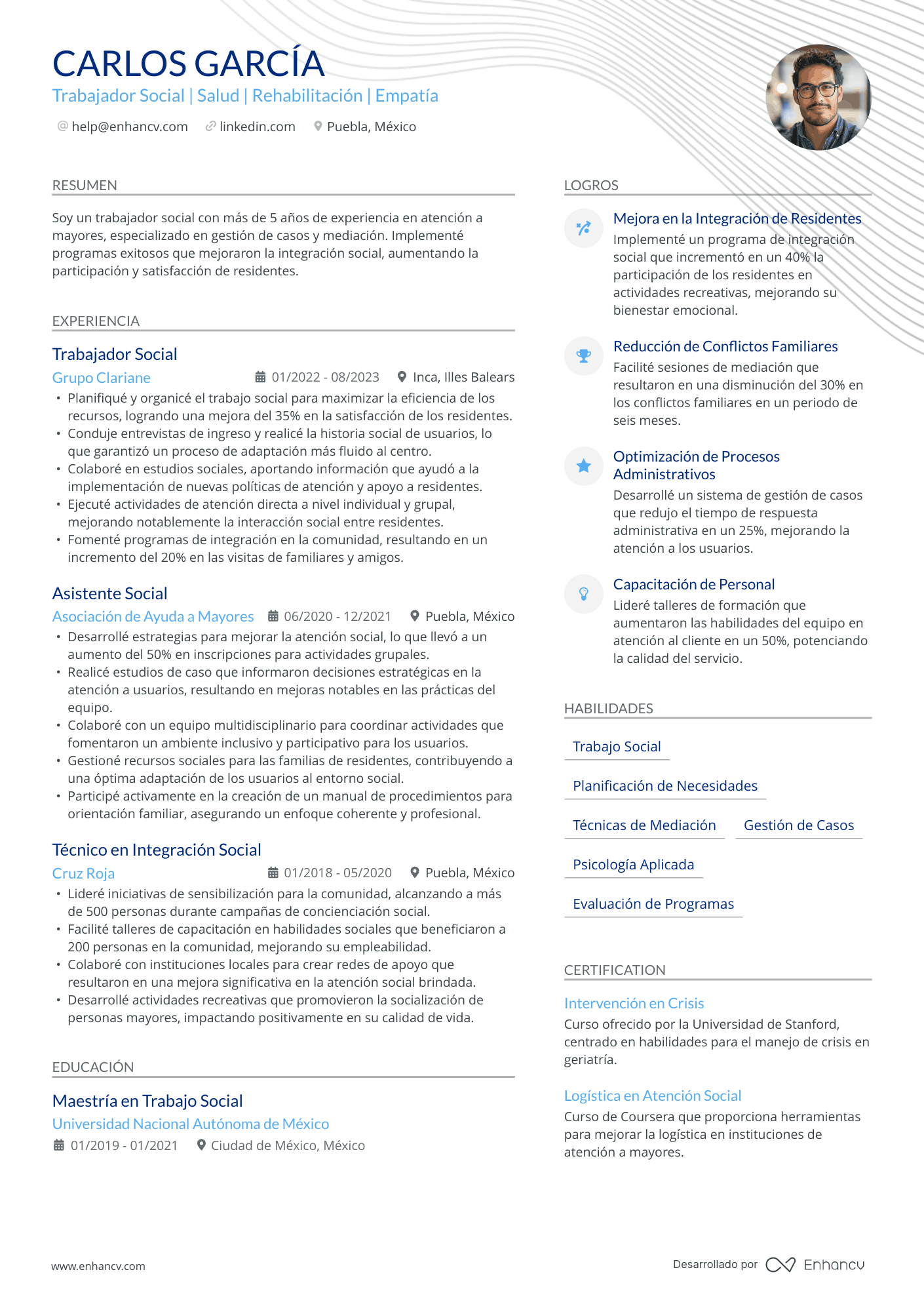 Médico Residente Resume Example