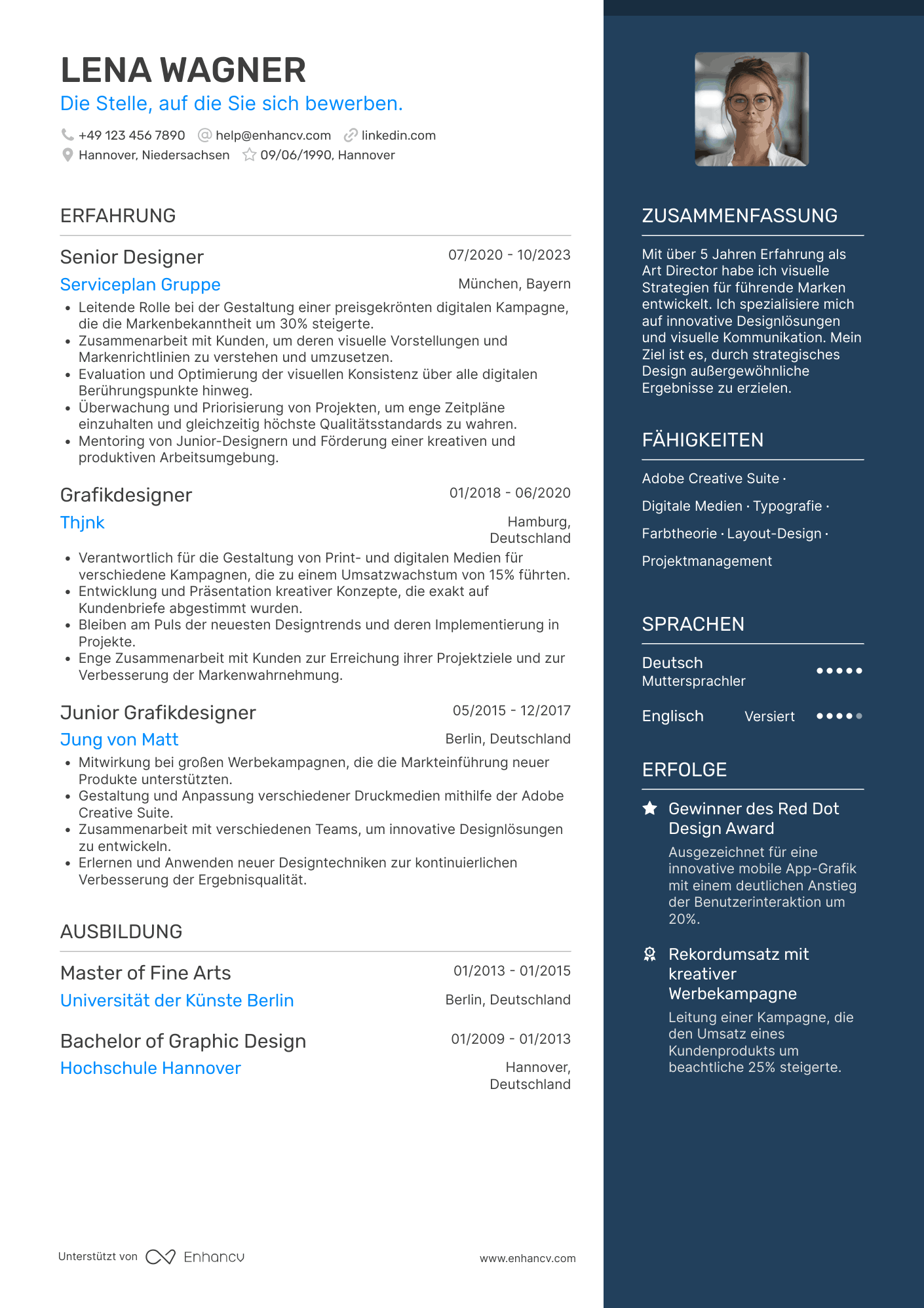 Lebenslauf als Mittleres Level Kunst Direktor Resume Example