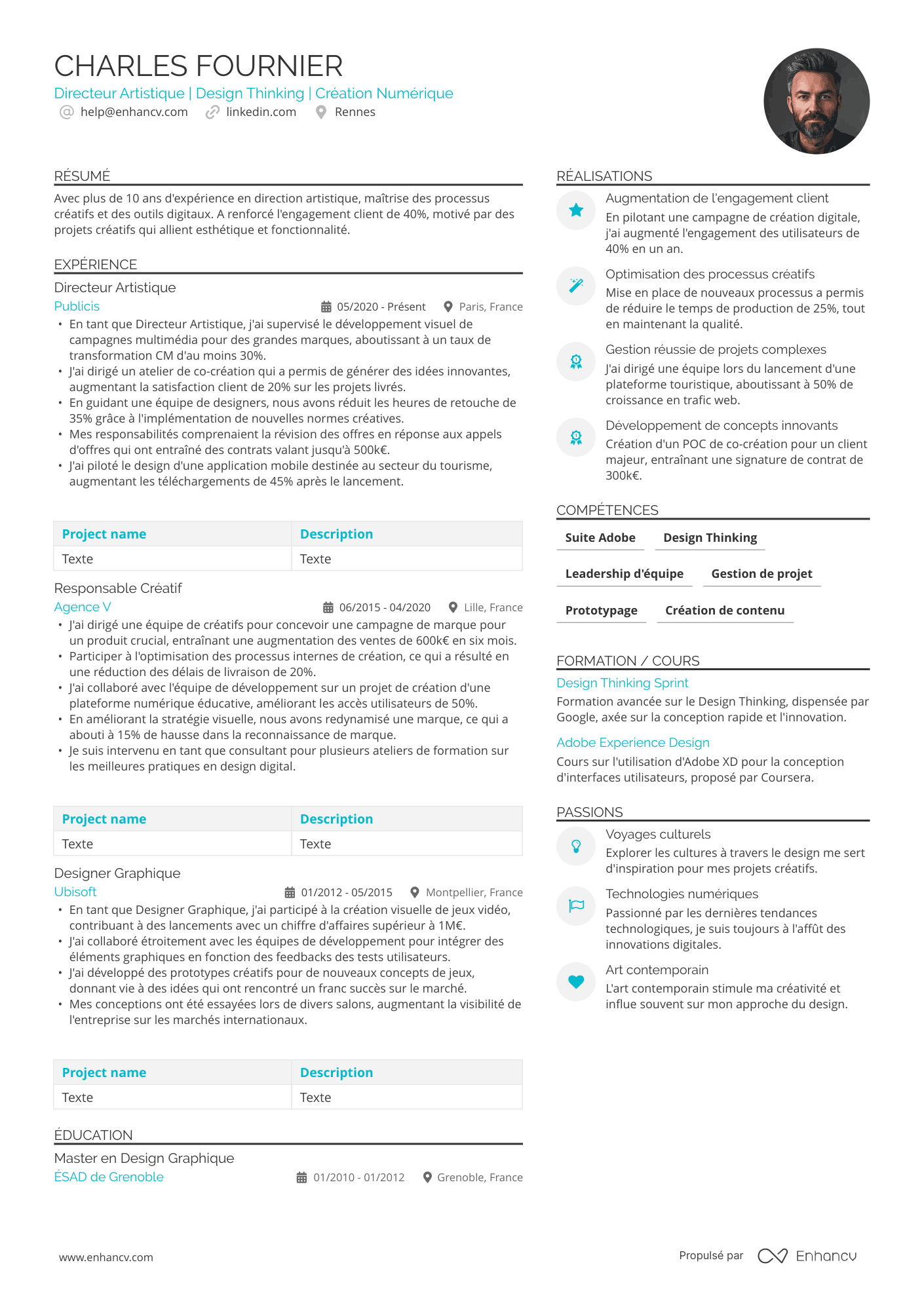 Artistique de réalisateur Resume Example
