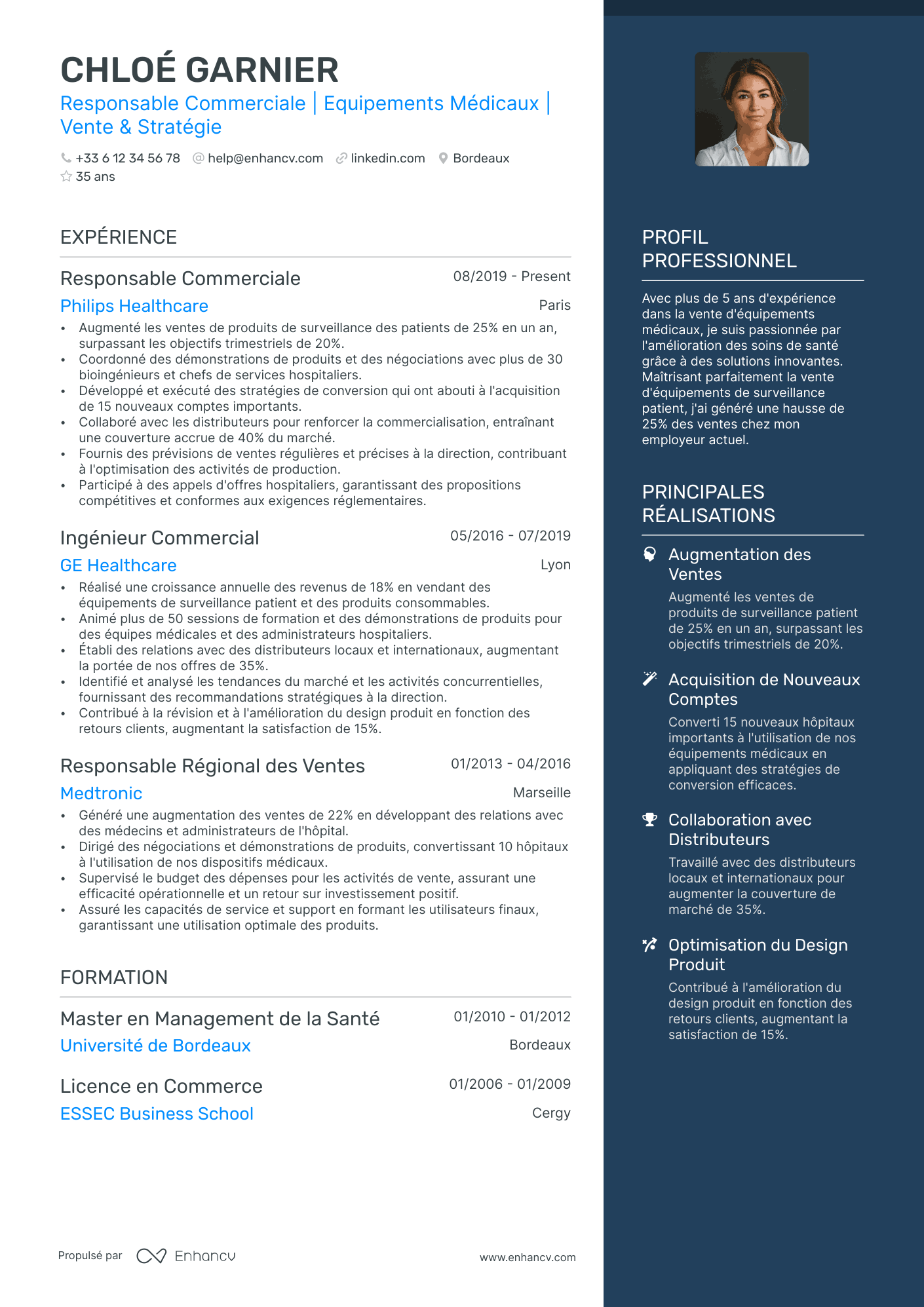 Commercial Senior Resume Example