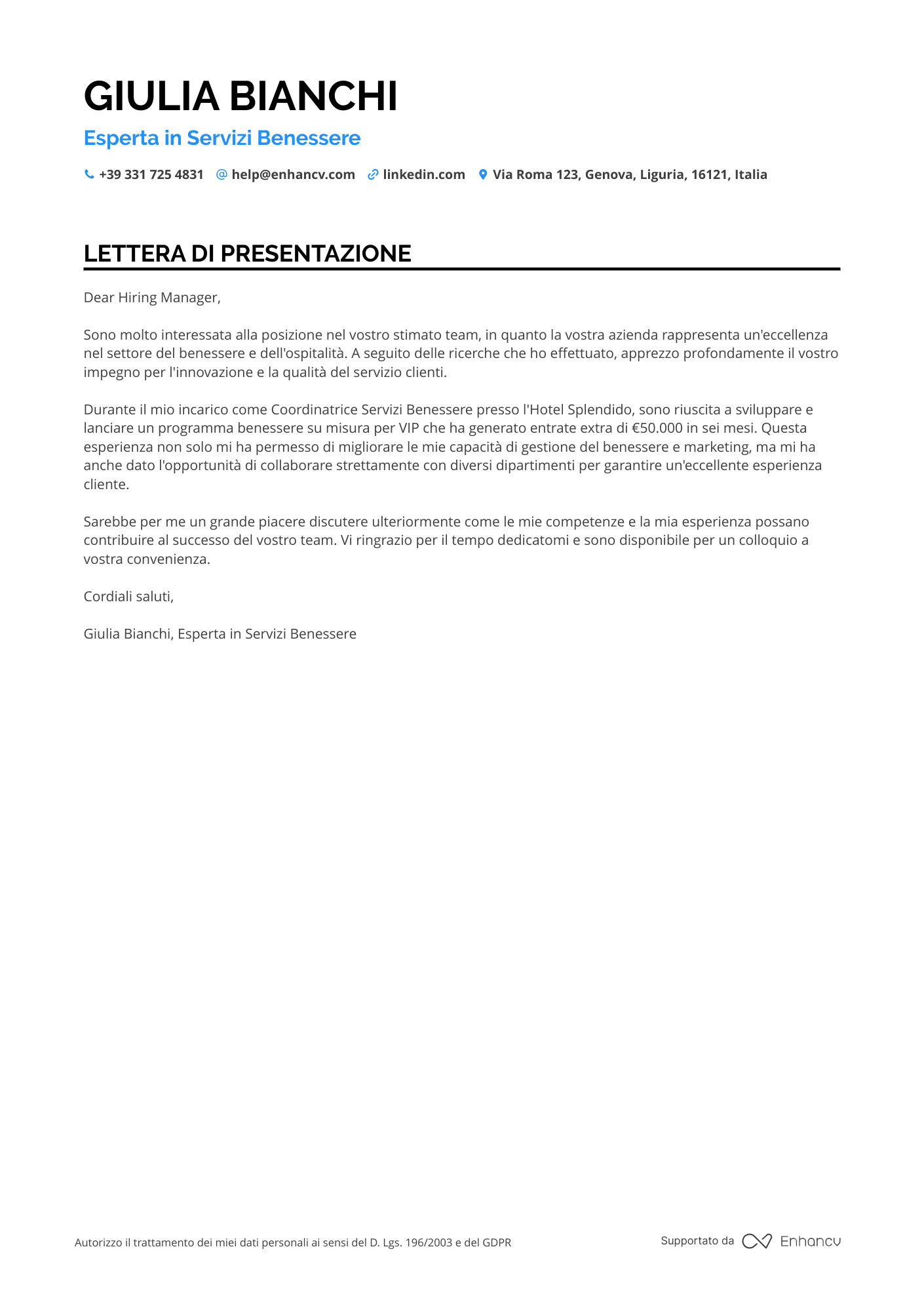 Massaggiatore Ayurvedico Resume Example