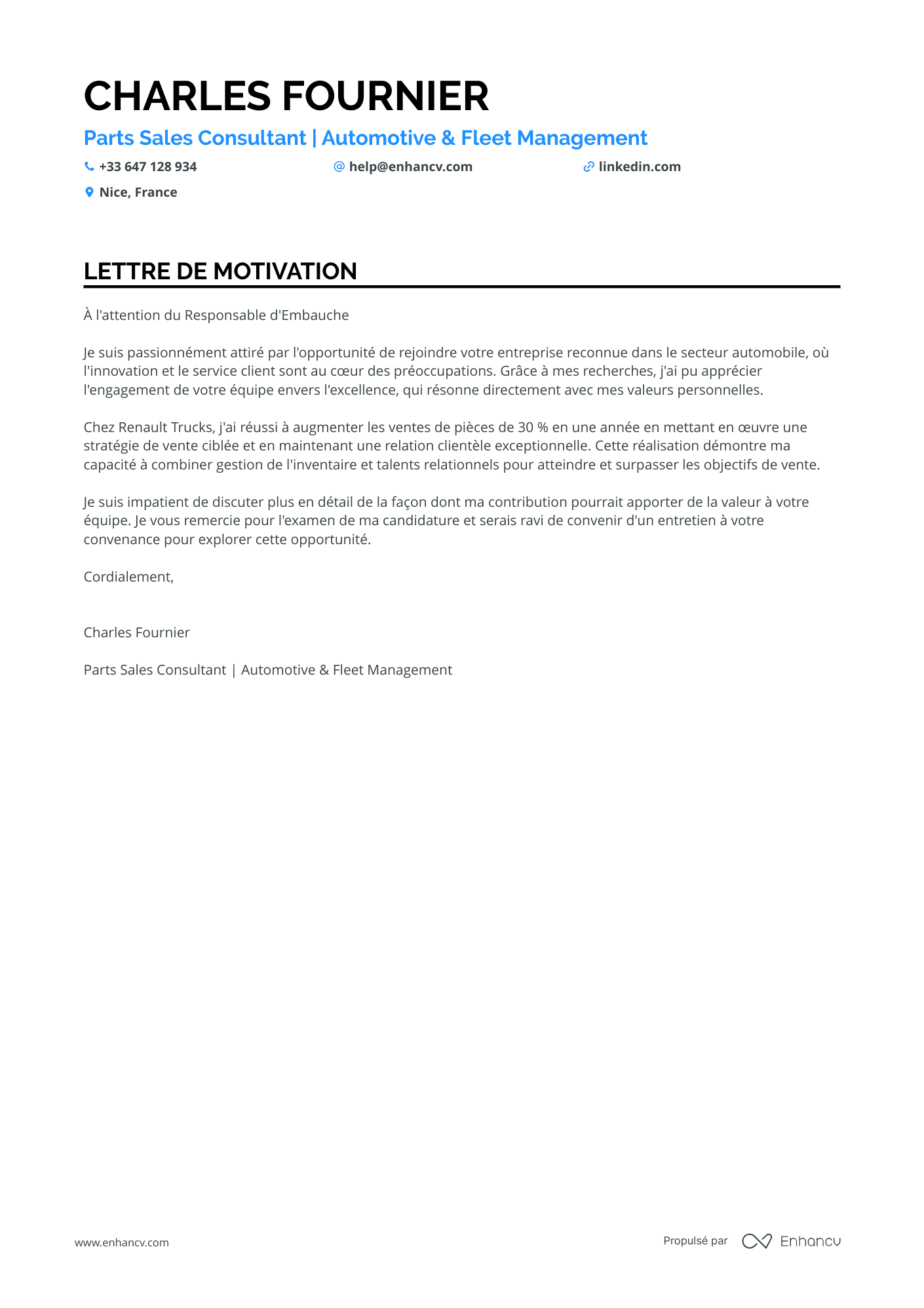 Vendeuse senior Resume Example