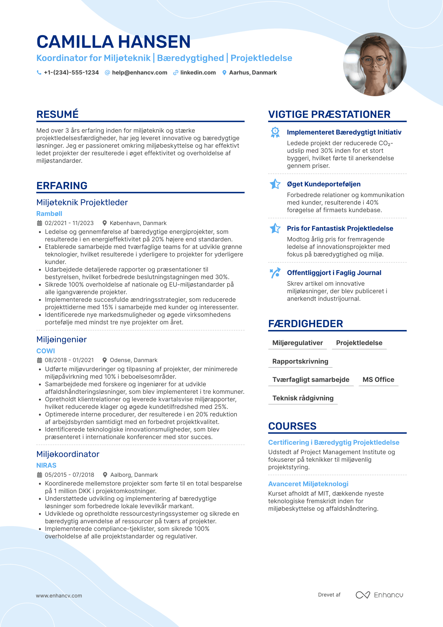 CV til Koordinator for miljøteknik Resume Example