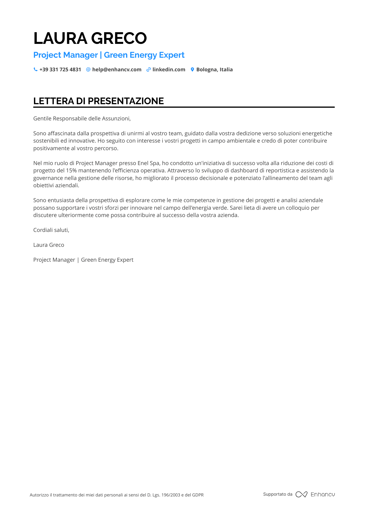 Project Manager Junior Resume Example