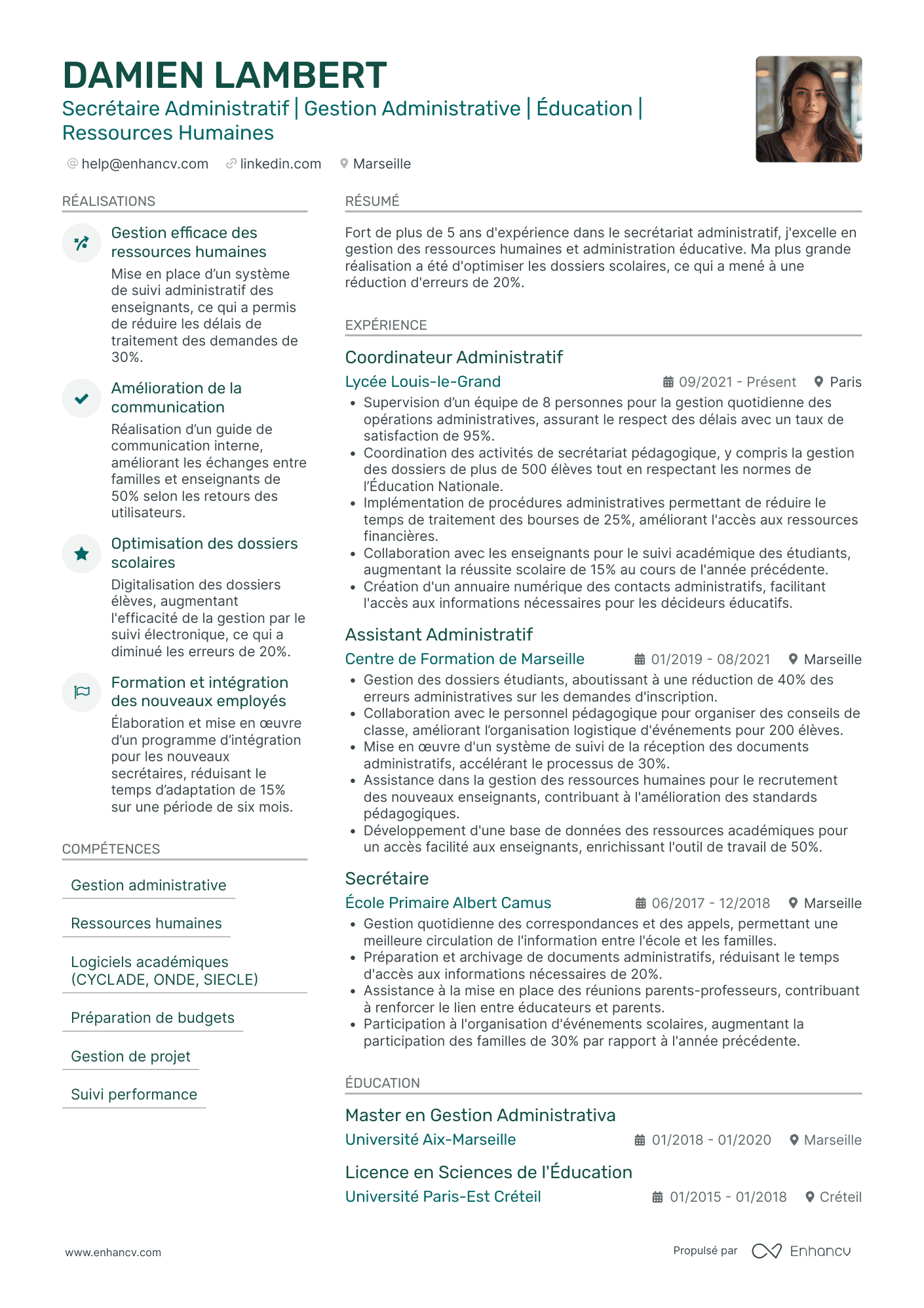 Enseignant des écoles Steiner Waldorf Resume Example