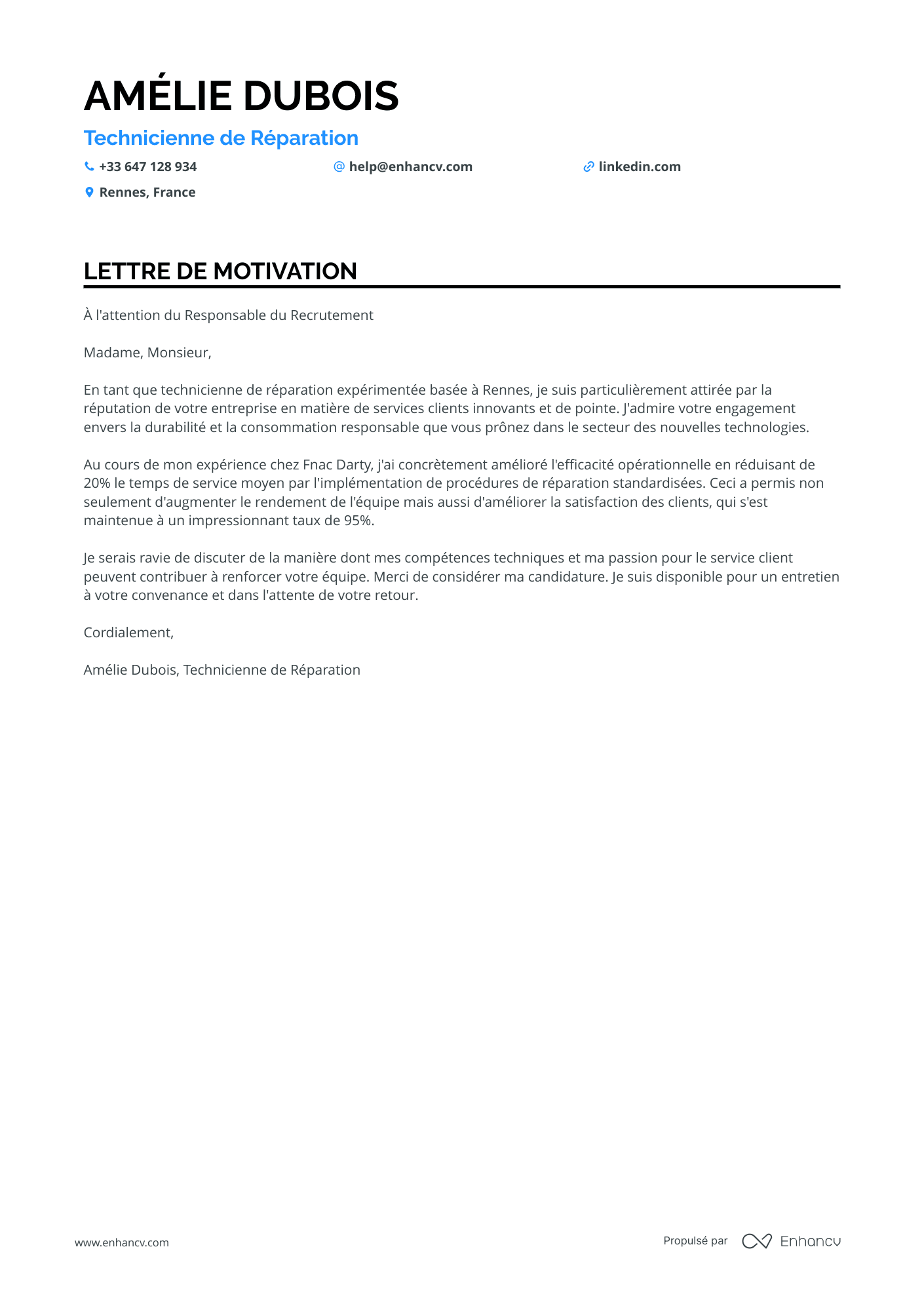 Vendeuse junior Resume Example