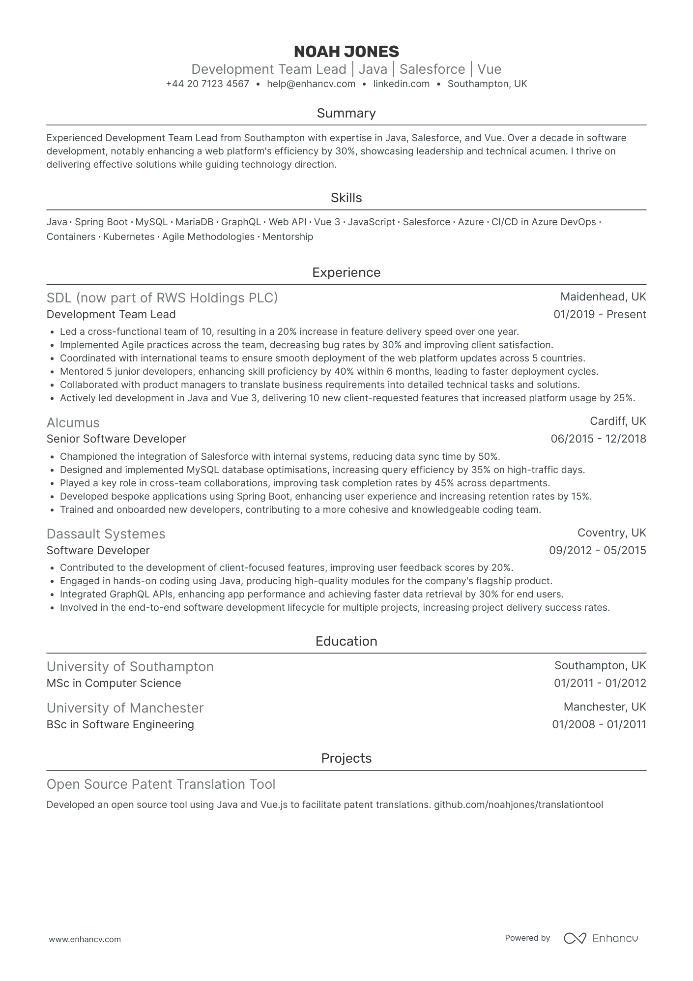 Devops Team Lead Resume Example