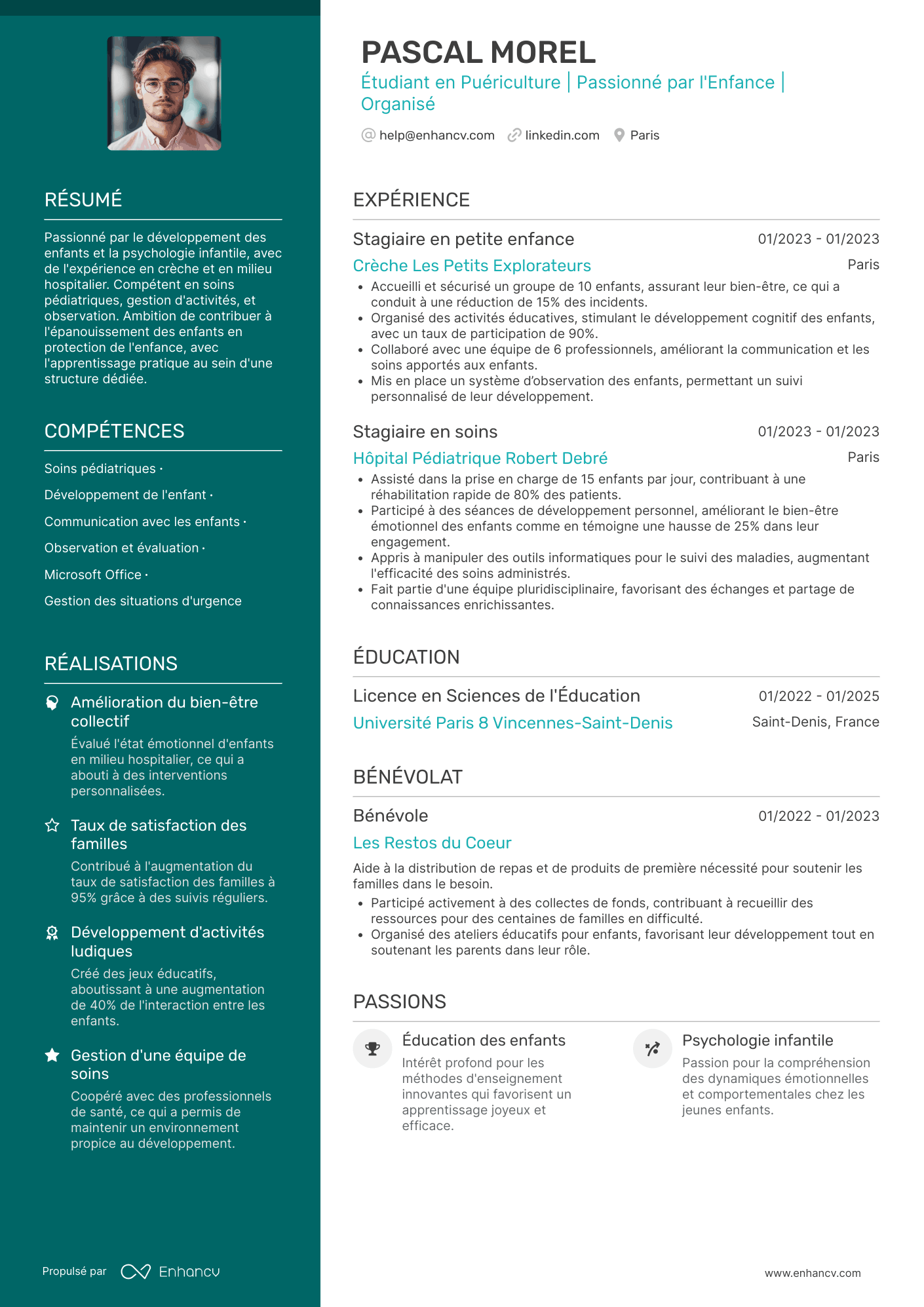 Professionnel·le confirmé·e Resume Example