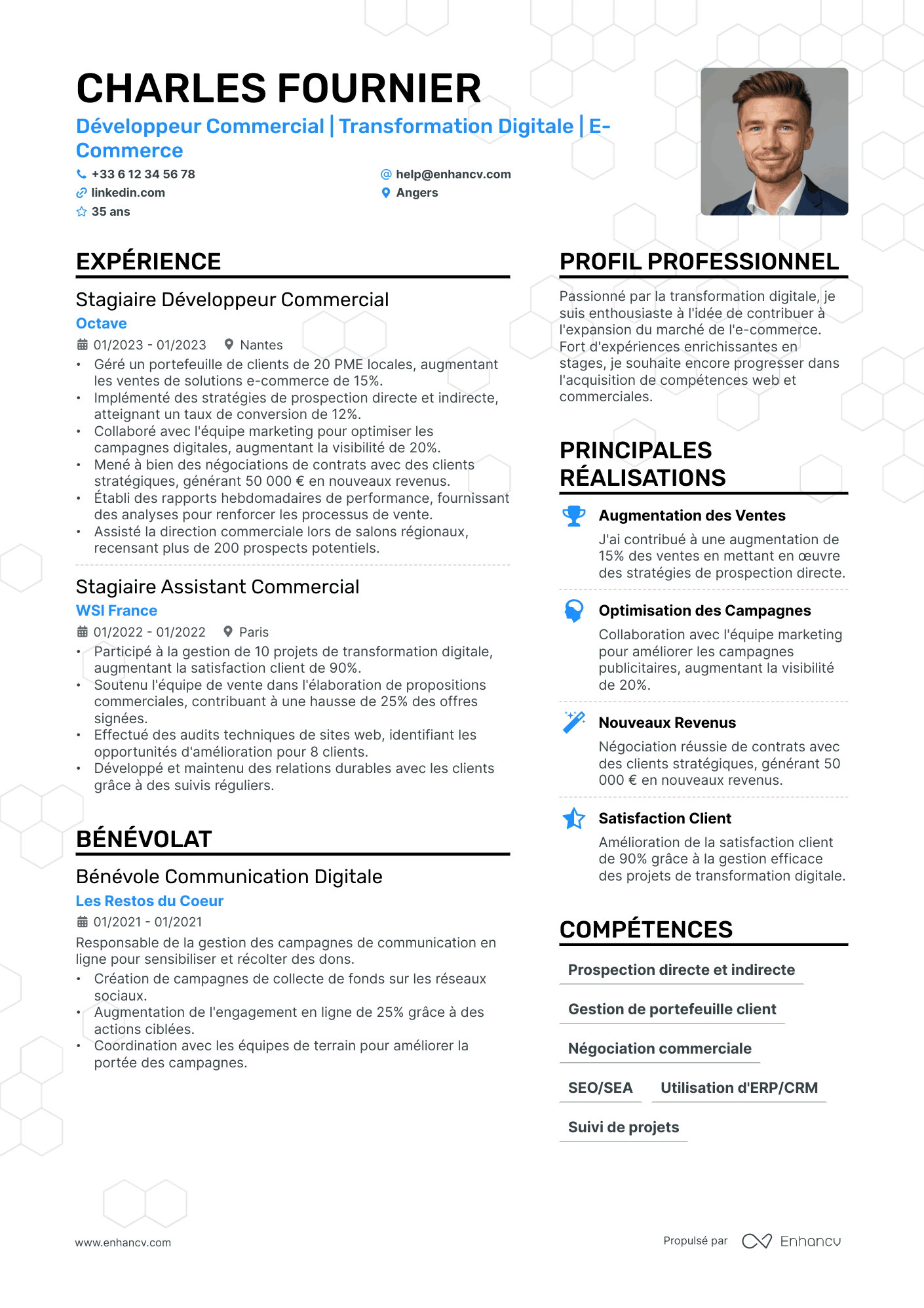 Web Développeur Stagiaire Resume Example