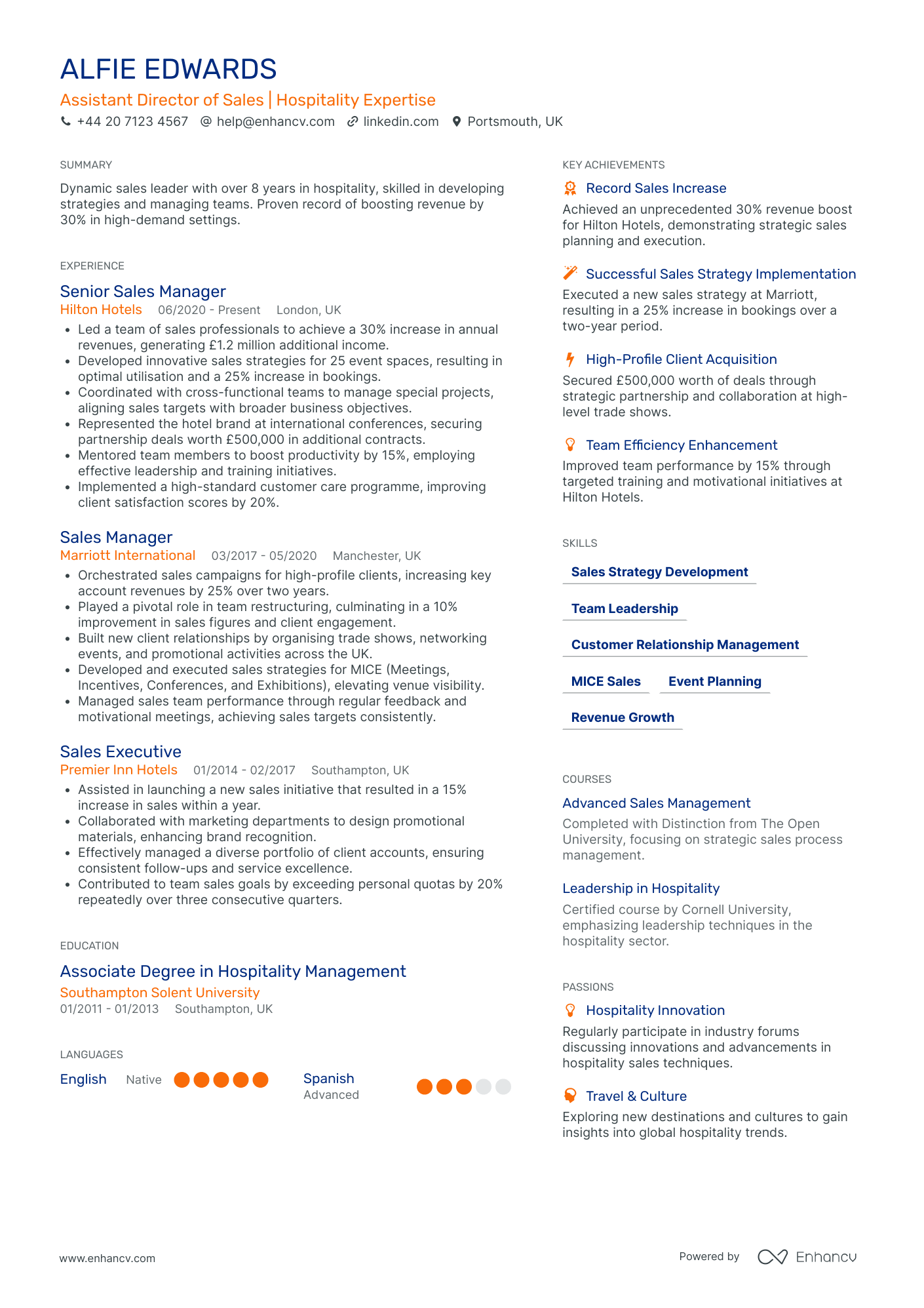 Marketing Assistant Director Resume Example